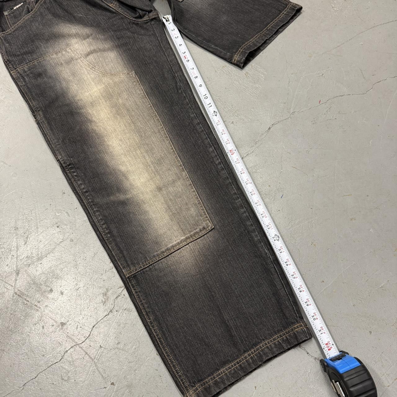 Southpole Webs Black Gradient Double Knee Denim Y2K Jeans 34 x 31 Size US 34 / EU 50 - 7 Thumbnail