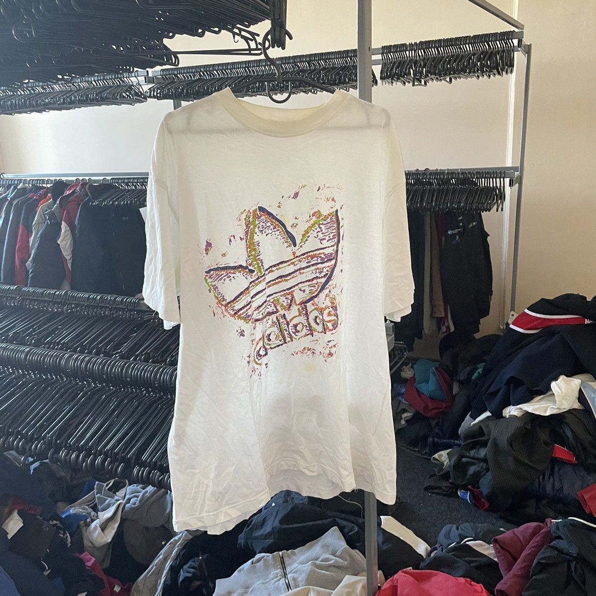 Adidas × Vintage 90s Adidas Big Logo Vintage olympic Retro Tee Shirt surf Size US XL / EU 56 / 4 - 1 Thumbnail