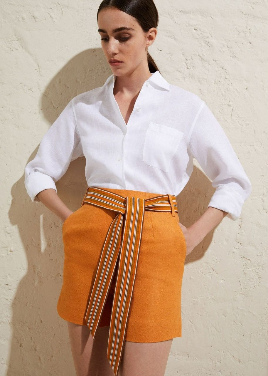 Loro Piana o1srvl11e0424 Shorts in Mustard Size 26" / US 2 / IT 38 - 2 Thumbnail