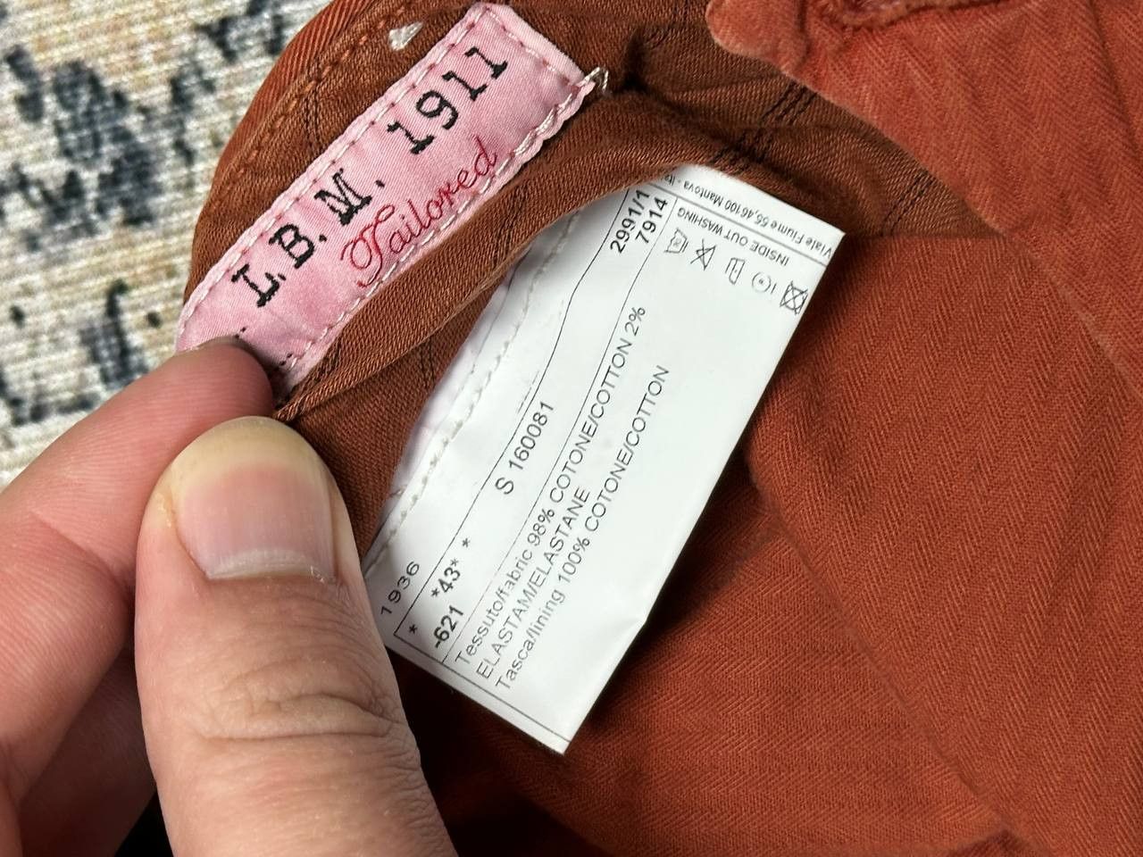 L.B.M. 1911 LBM 1911 Luxury Chino Trousers Made In Italy Size US 32 / EU 48 - 7 Thumbnail