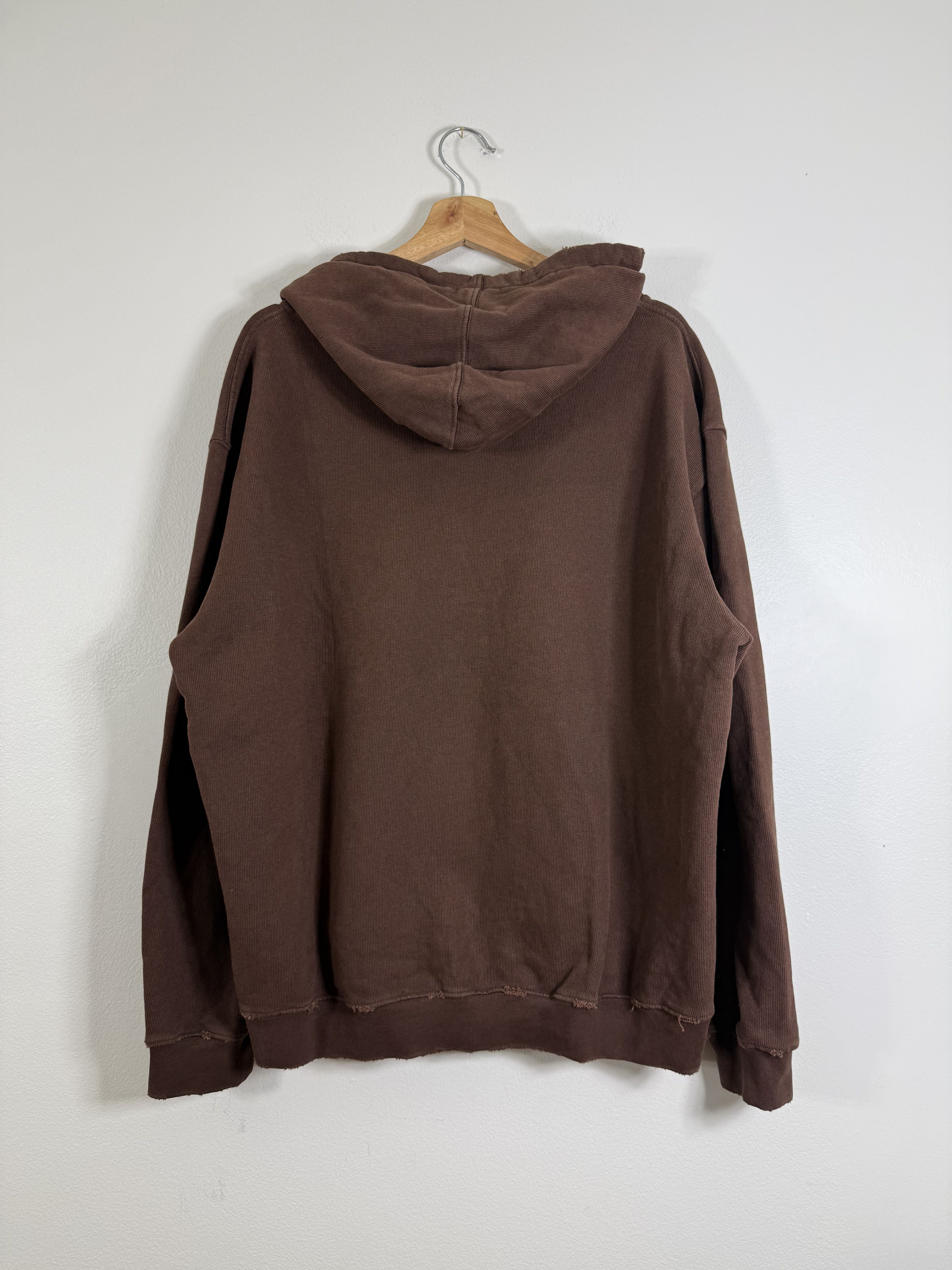 Phipps Brown Embriodered Distressed Hoodie Size US L / EU 52-54 / 3 - 3 Thumbnail