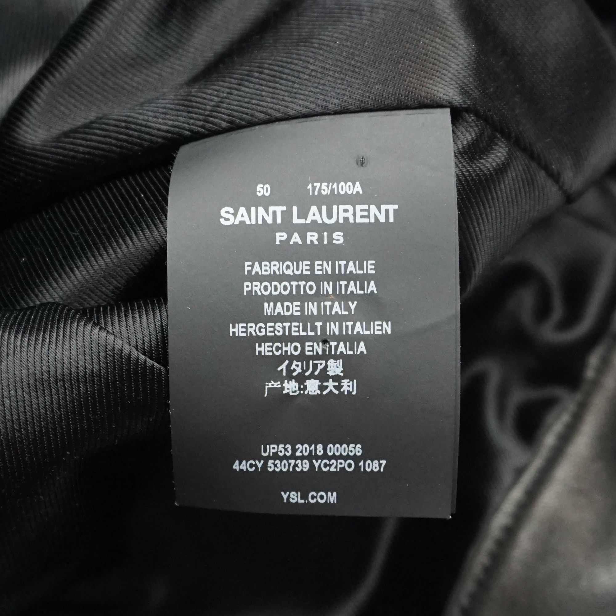 Saint Laurent Paris Saint Laurent Paris Leather Jacket With Metal Studs And Pins Size US M / EU 48-50 / 2 - 9 Thumbnail