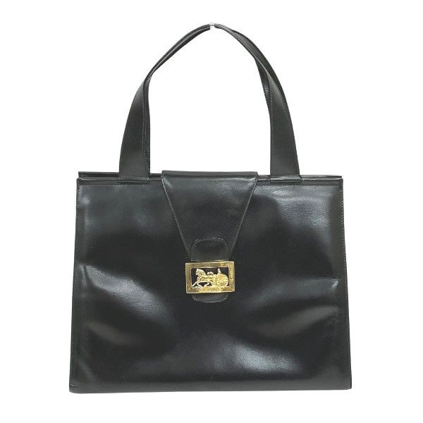 Celine Celine Carriage Hardware Leather Handbag Leather Handbag Duty Free For Usa in Black, Women's