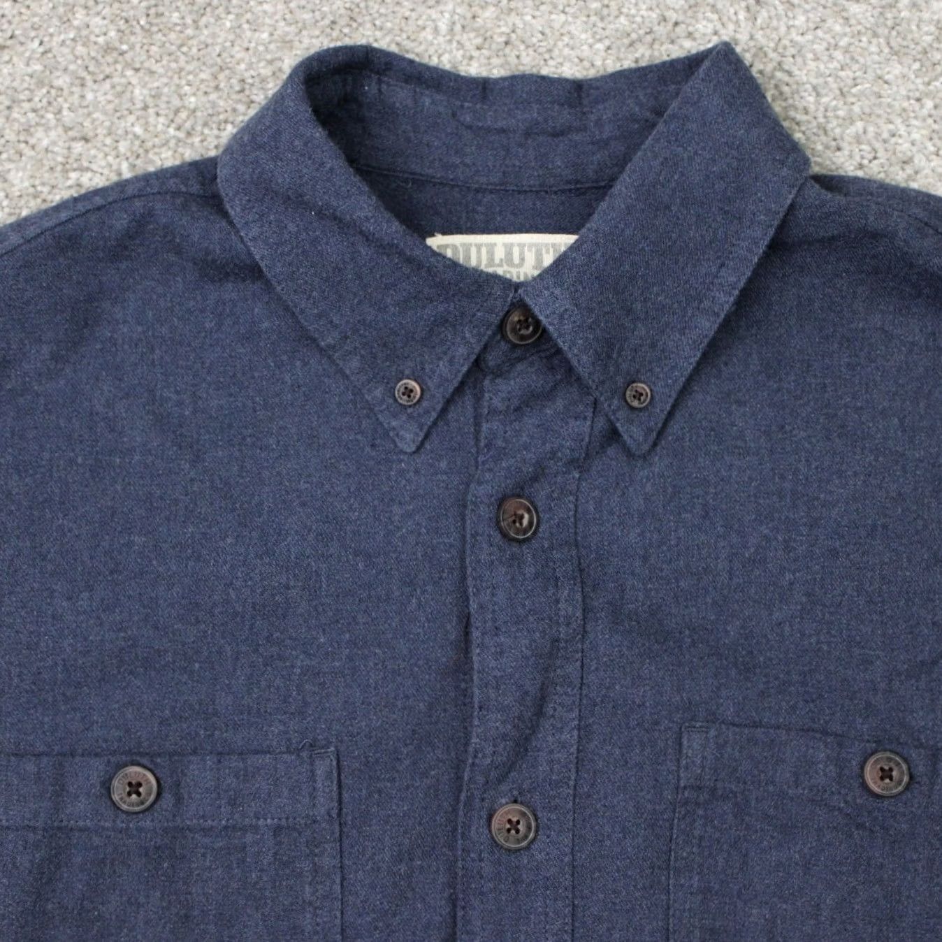 Vintage Duluth Mens Large Blue 100% Cotton Flannel Button-Up Shirt Long Sleeve Casual Workwear Vintage: No Size US L / EU 52-54 / 3 - 4 Thumbnail