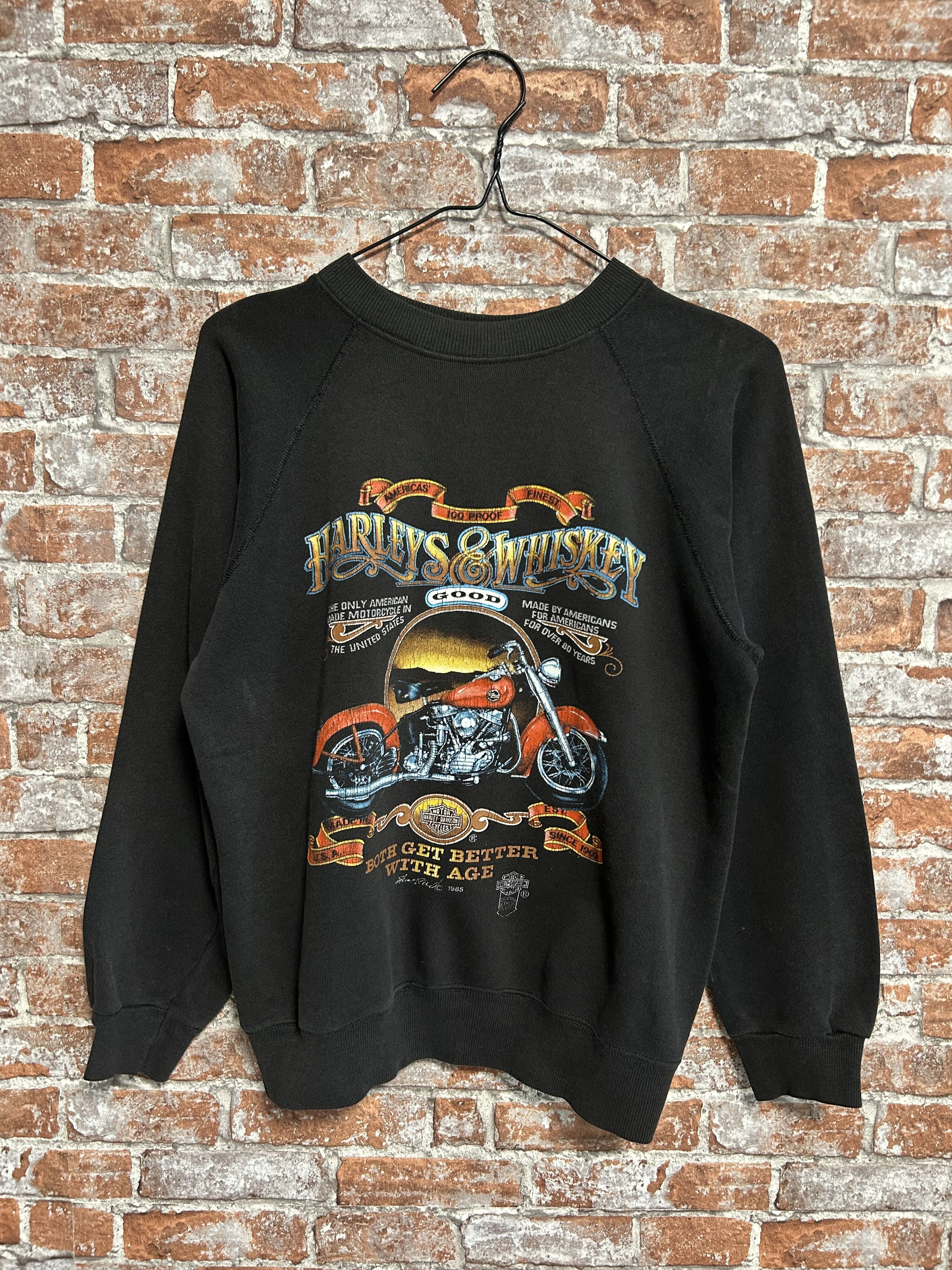 Harley Davidson Vintage 1985 Harley Davidson Biker Sweatshirt Size US M / EU 48-50 / 2 - 1 Thumbnail