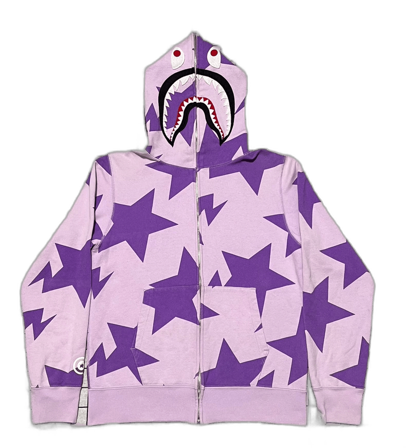 Bape Limited Edition Shark Hoodie with Stars