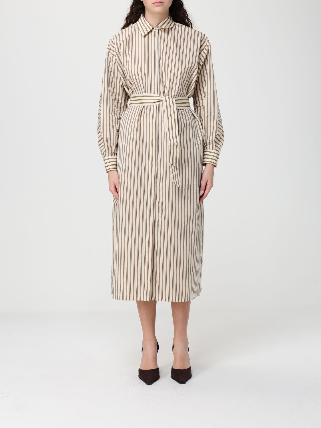 Max Mara Max Mara Dress Woman Beige Size XS / US 0-2 / IT 36-38 - 1 Thumbnail