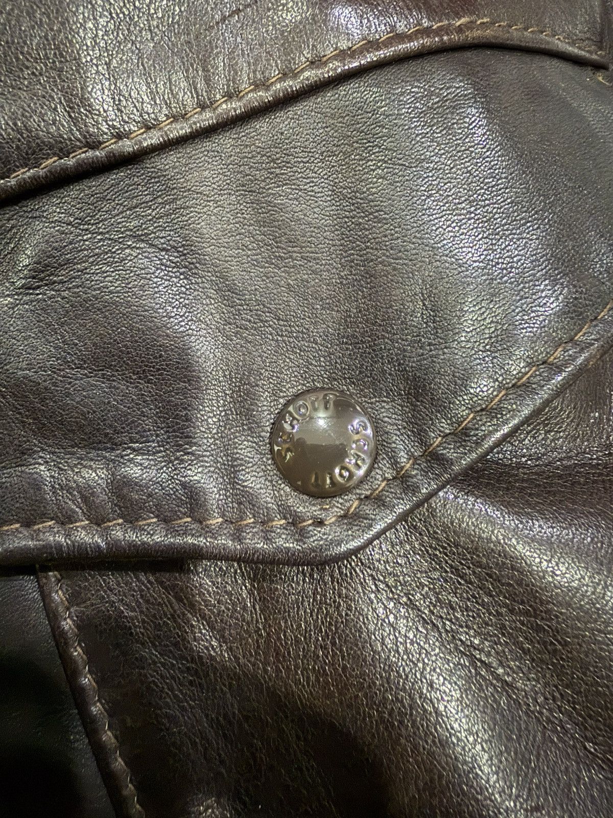 Schott Schott Leather Jacket G1 Flight Bomber Sherpa Brown Size US L / EU 52-54 / 3 - 4 Thumbnail