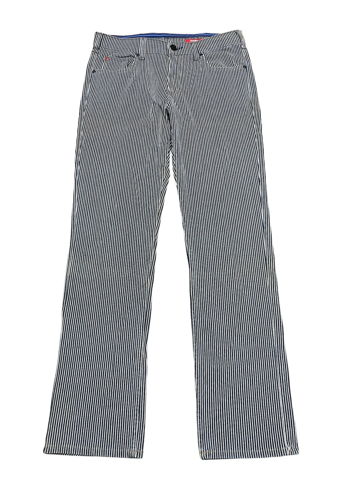 Japanese Brand Navy Raw Denim Worker Hickory Style Size US 34 / EU 50 - 1 Thumbnail