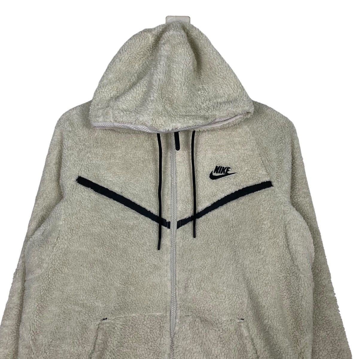 Nike NIKE Deep Pile Grey Fleece Zipper Hoodie Jacket #1059-C48 Size US M / EU 48-50 / 2 - 2 Thumbnail