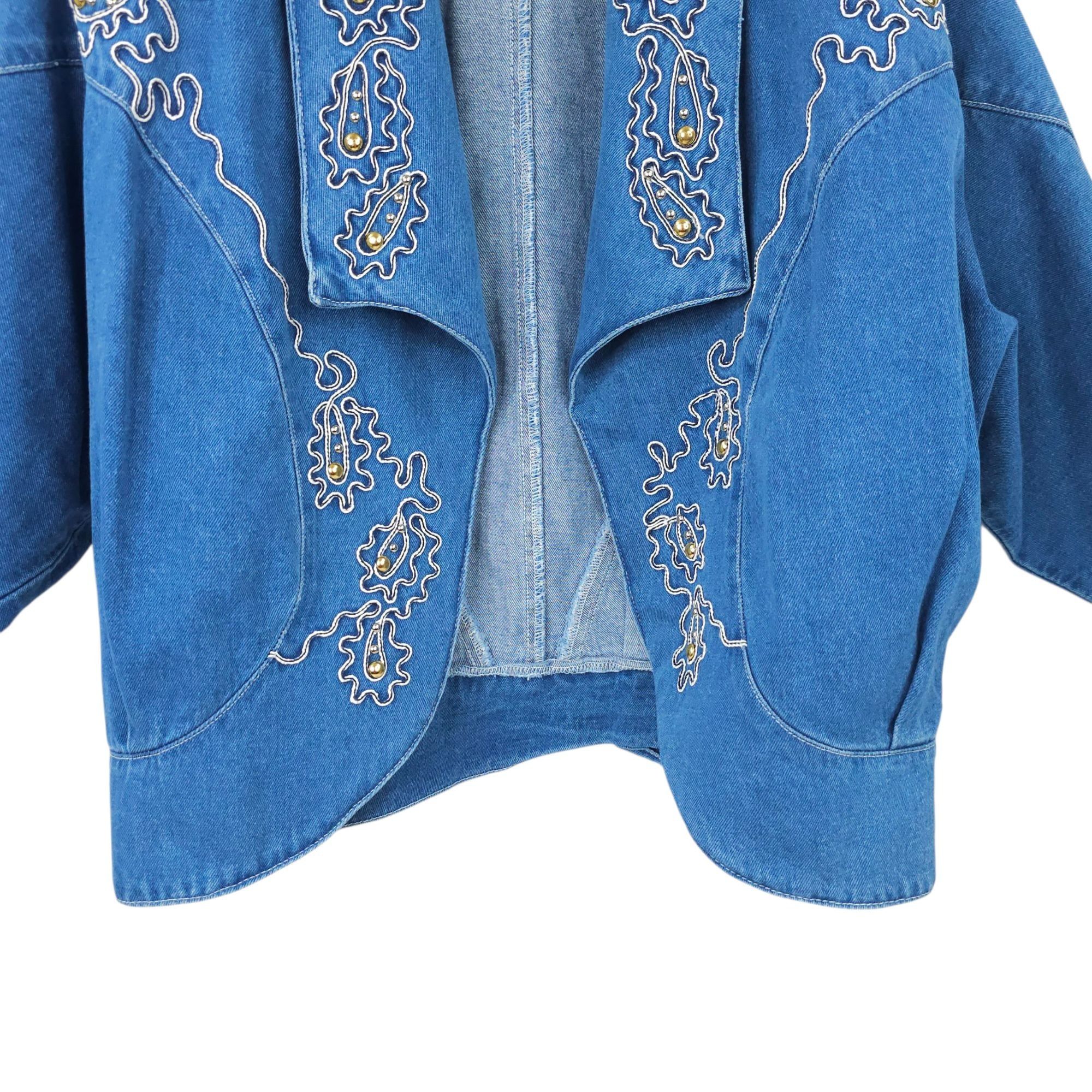 Other Pado Denim Western Jacket Womens S Vintage Embellished Open Size S / US 4 / IT 40 - 15 Thumbnail