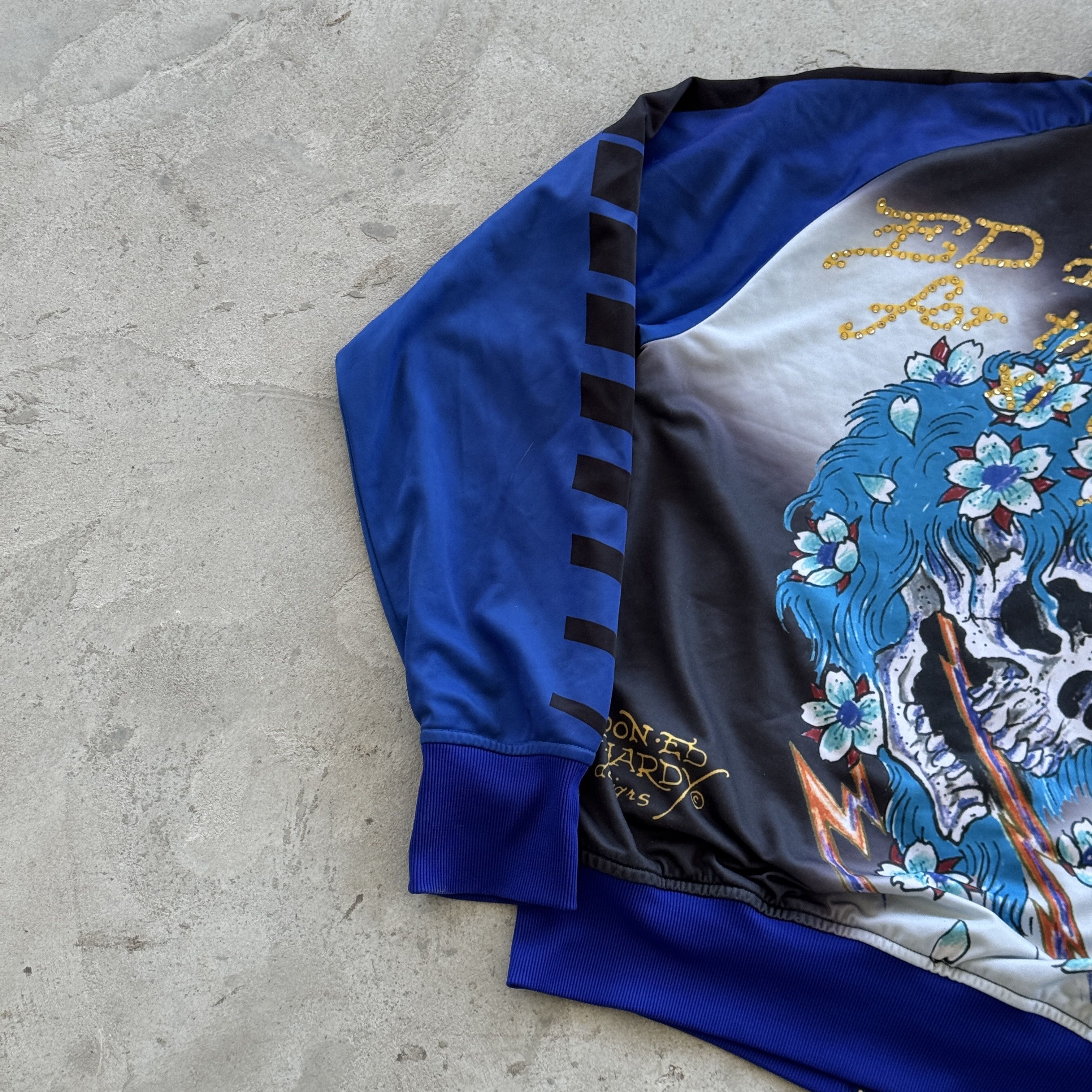 Ed Hardy Ed Hardy Blue Dragon Kanji Graphic Zip Up Track Jacket L Size US L / EU 52-54 / 3 - 7 Thumbnail