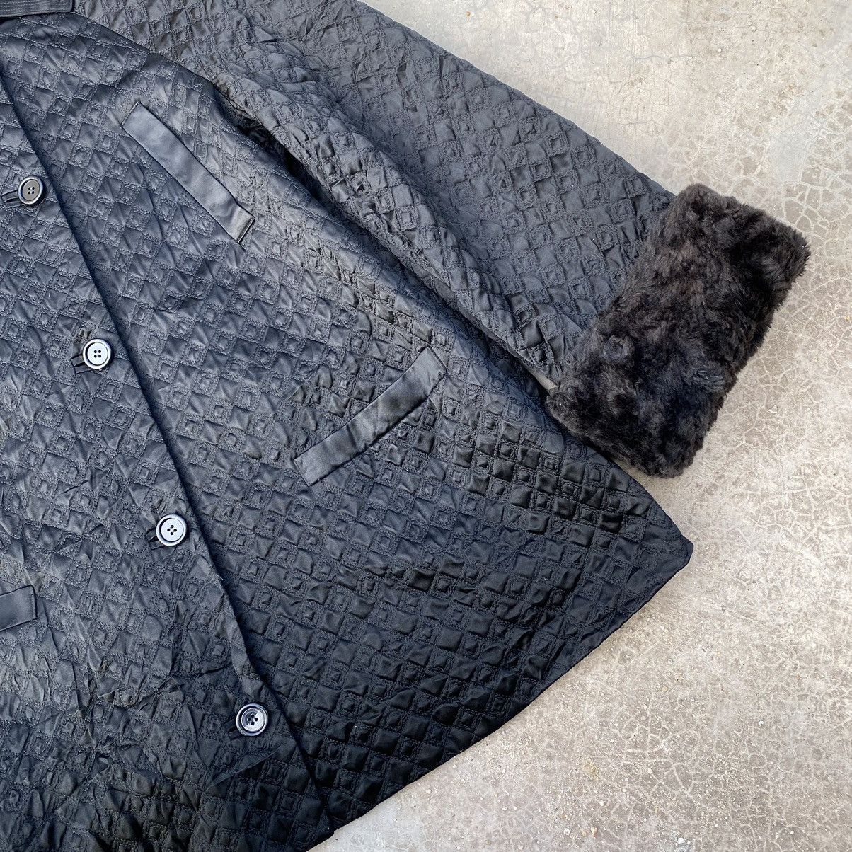 Versace Versus GIANNI VERSACE Quilted Faux Fur Collar Coat Jacket Size S / US 4 / IT 40 - 6 Thumbnail