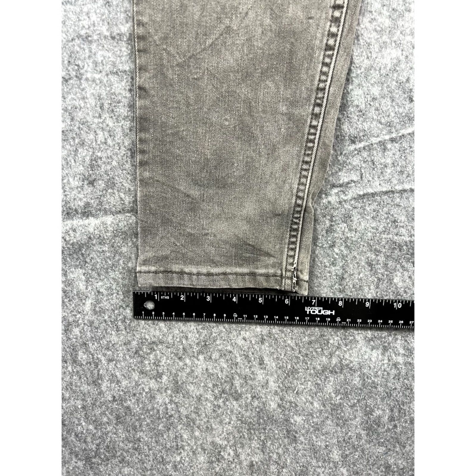 Vintage VINTAGE LEVIS 512 Jeans Slim Tapered 34x34 Distressed Gray Denim 90s Mens Jeans Size US 34 / EU 50 - 6 Thumbnail