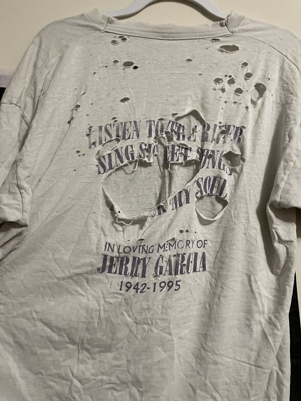 Vintage Thrashed Grateful Dead Jerry Garcia “Fare Thee Well” Tee Size US XL / EU 56 / 4 - 4 Thumbnail