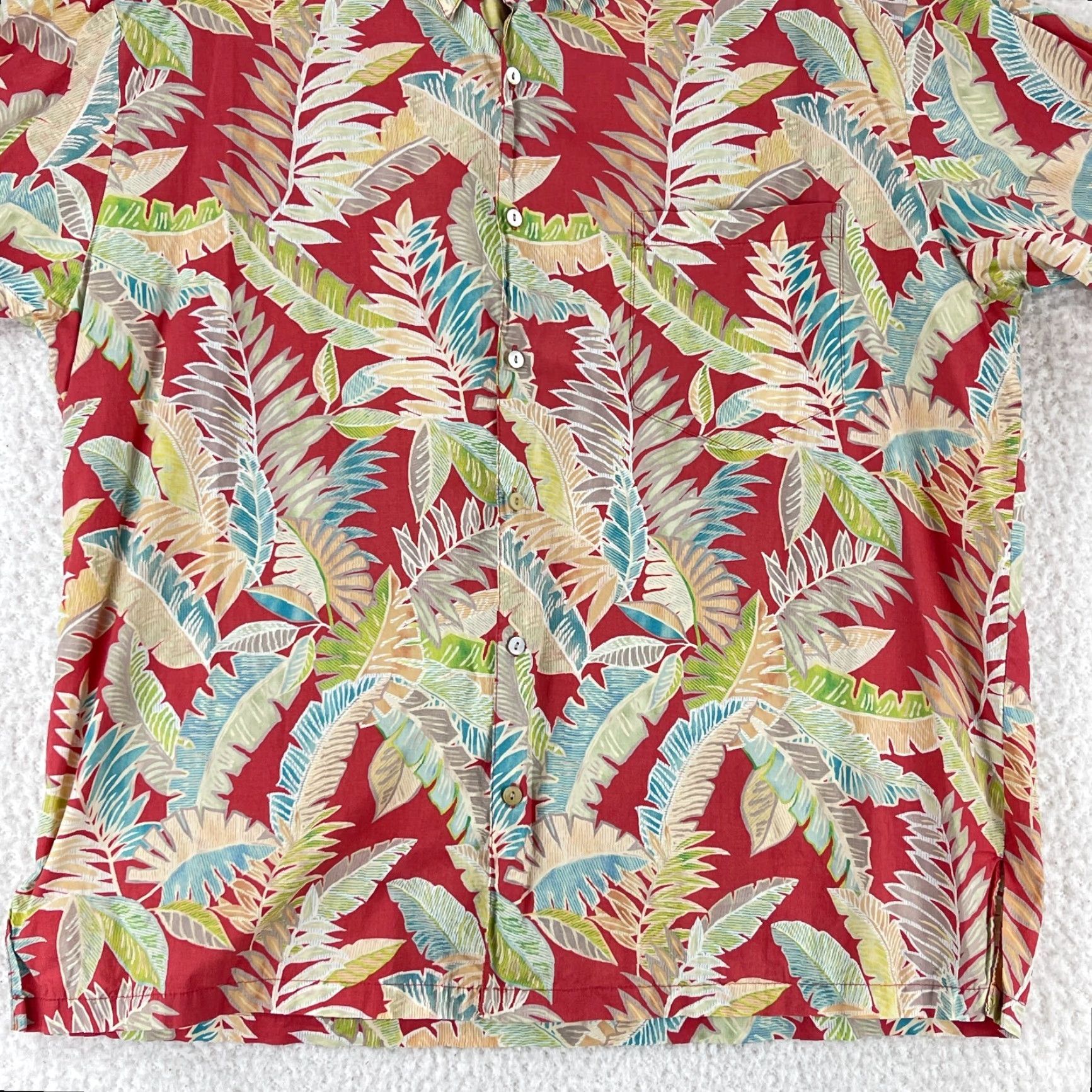Tori Richard VINTAGE Tori Richard Red Palm Print Button-Up Shirt Mens XL Short Sleeve Cotton Hawaiian Tropical Beach Size US XL / EU 56 / 4 - 5 Thumbnail