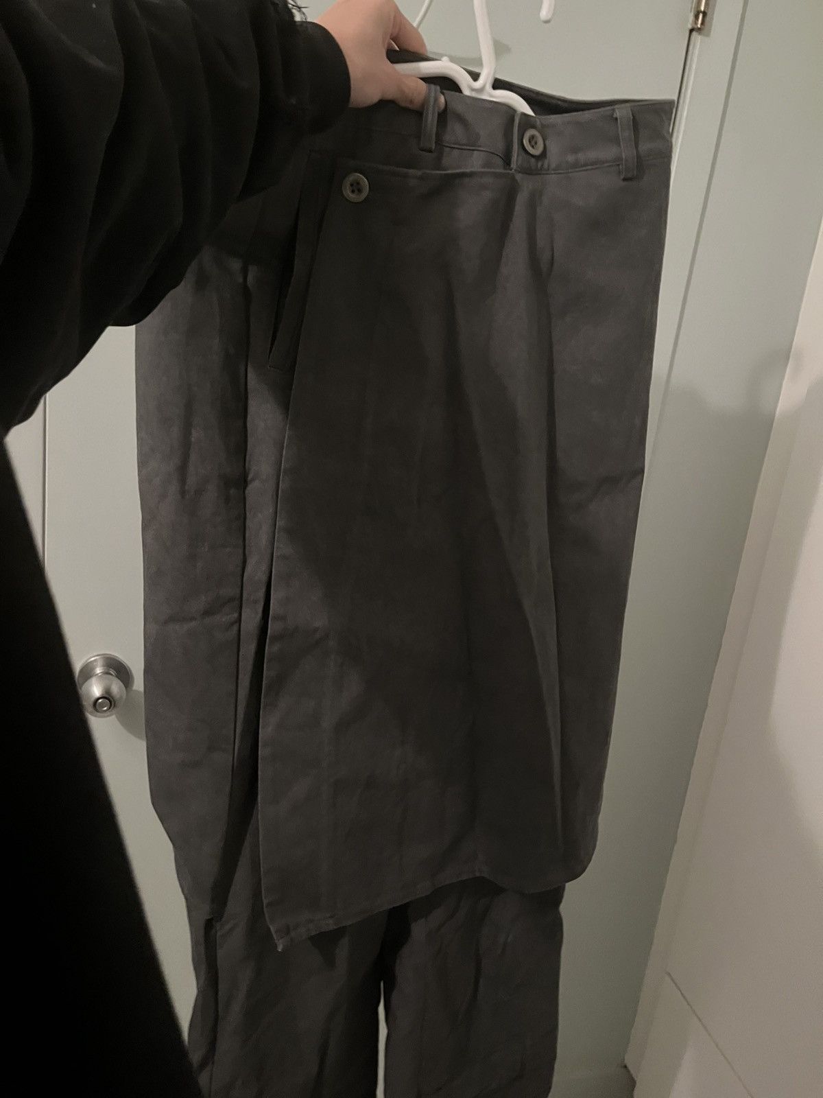 Professor.E Chen G- Dirty Wash Apron Pants Size US 35 - 3 Thumbnail