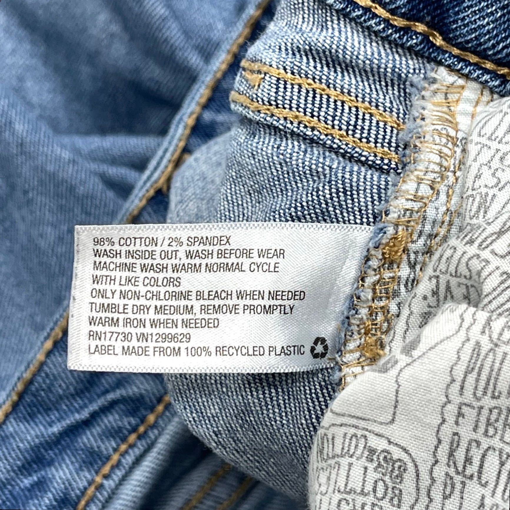 Vintage Wild Fable Jeans Womens High Rise Straight Size 10 Blue Denim Button Fly Belt Loops 5-Pocket No Distressed Cotton Blend Y2K Grunge Minimalist Preppy Size 30" / US 8 / IT 44 - 5 Thumbnail