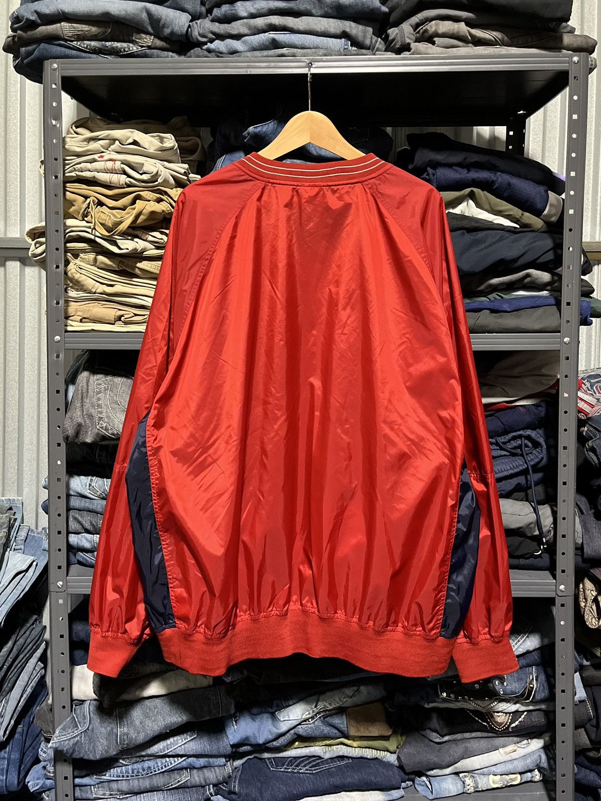 Nike × Vintage Crazy Vintage 90s Nike Swoosh Logo Pullover Windbreaker Size US XXL / EU 58 / 5 - 2 Thumbnail