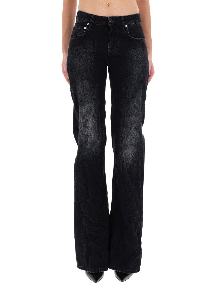 Balenciaga BALENCIAGA WIDE LEG PANTS - BLACK (JEANS 26) Size 26" / US 2 / IT 38 - 1 Thumbnail
