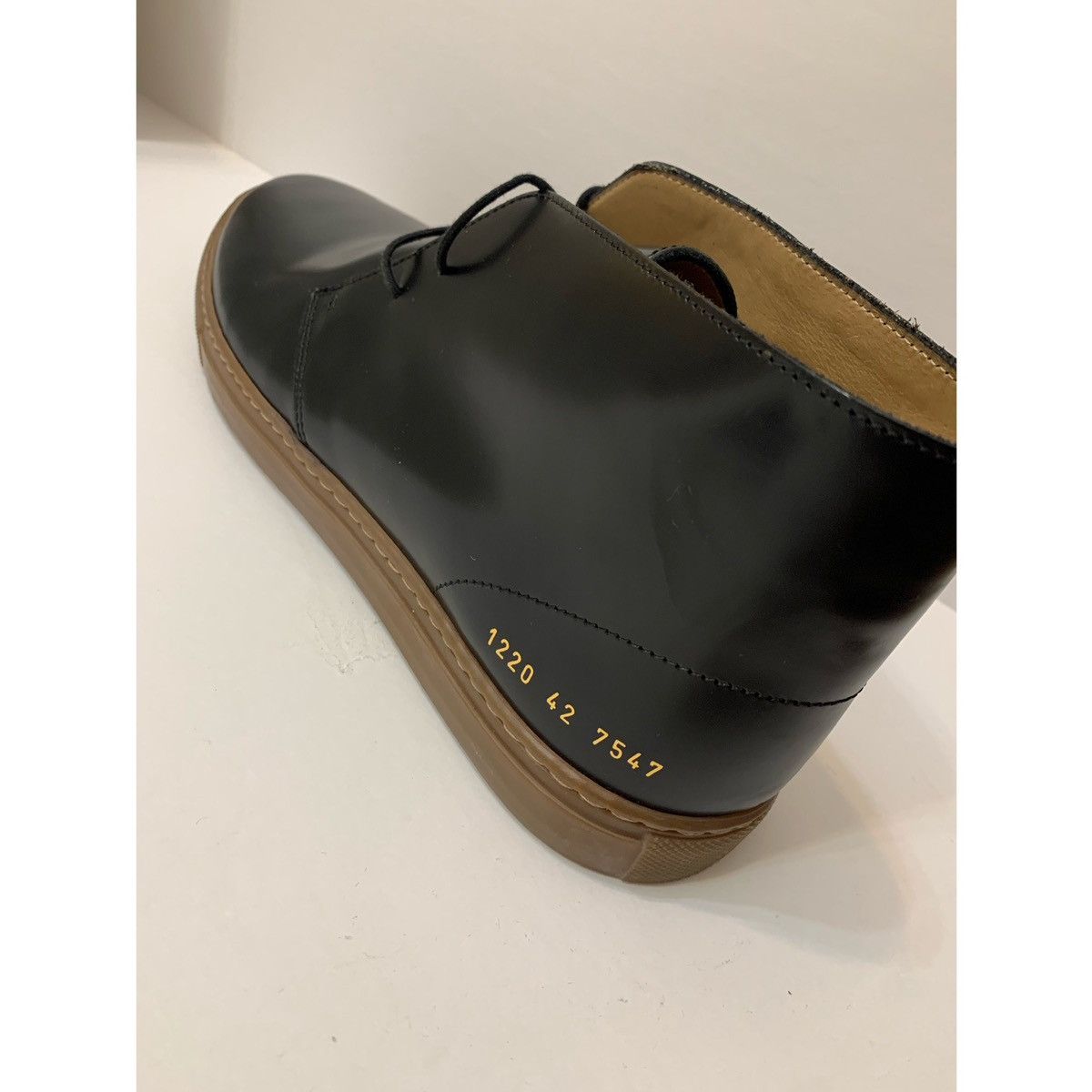 Common Projects COMMON PROJECTS CHUKKA SHINY BLACK BOOT Size US 9 / EU 42 - 5 Thumbnail