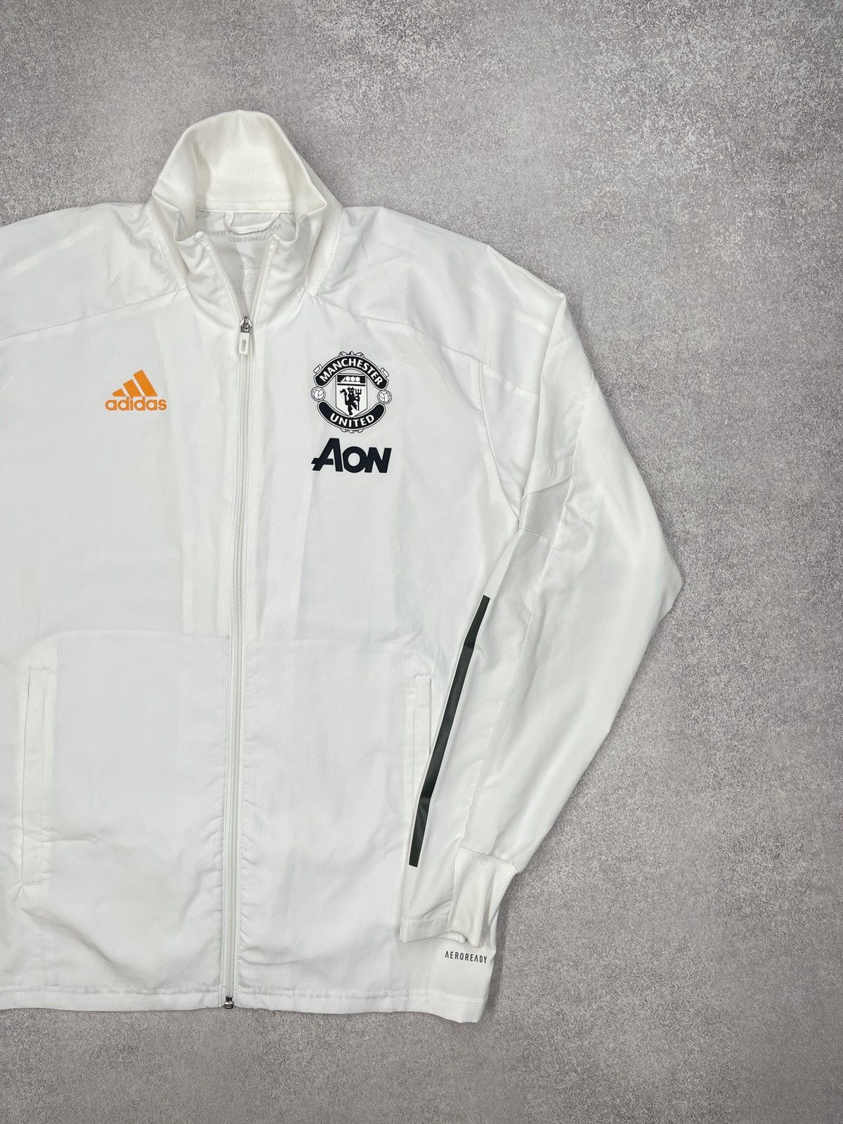 Adidas Mens Adidas Manchester United Football Light Jacket White Size US M / EU 48-50 / 2 - 3 Thumbnail