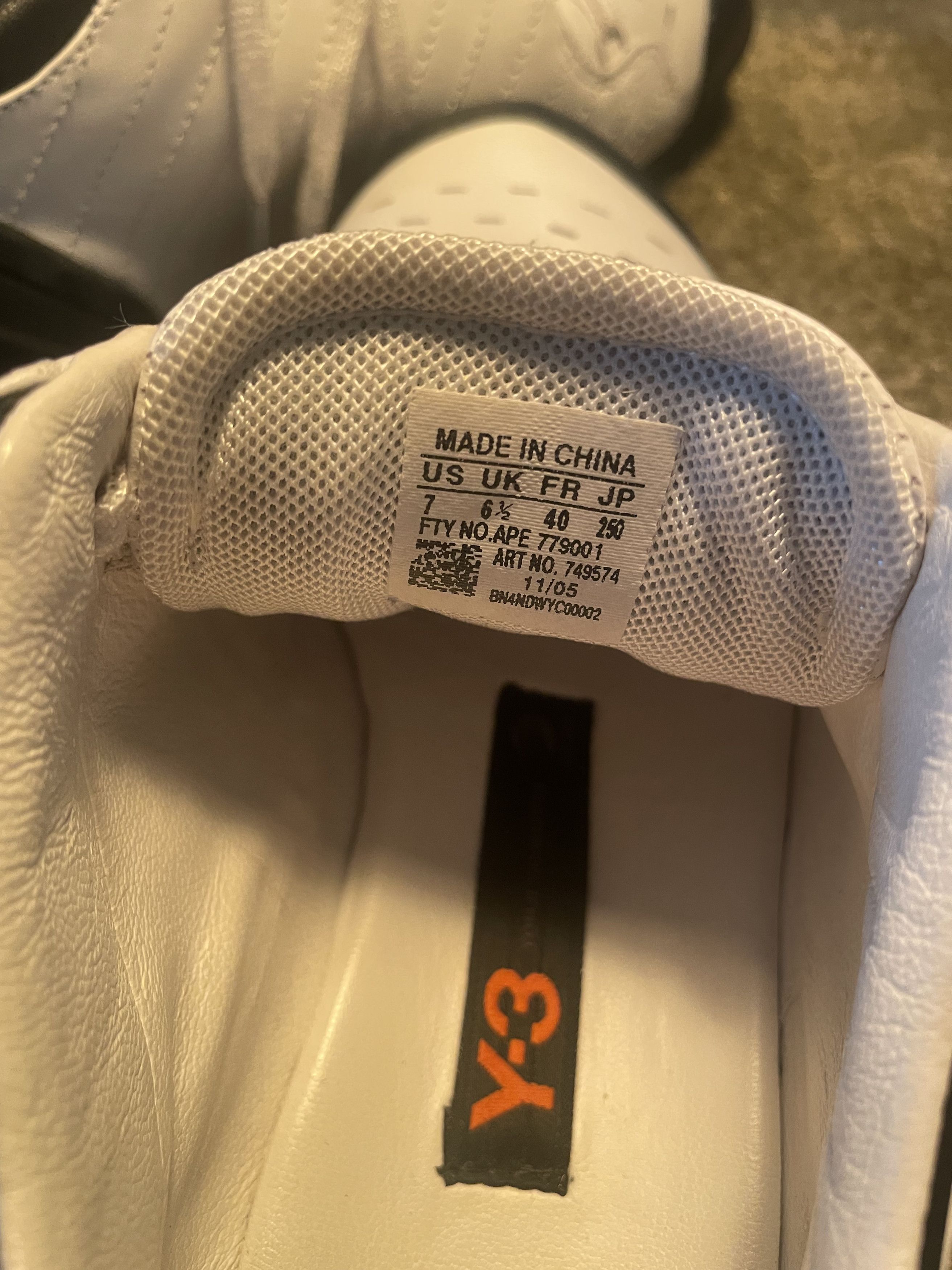 Y-3 × Yohji Yamamoto Y-3 Leather Sneakers Size US 7 / EU 40 - 3 Thumbnail
