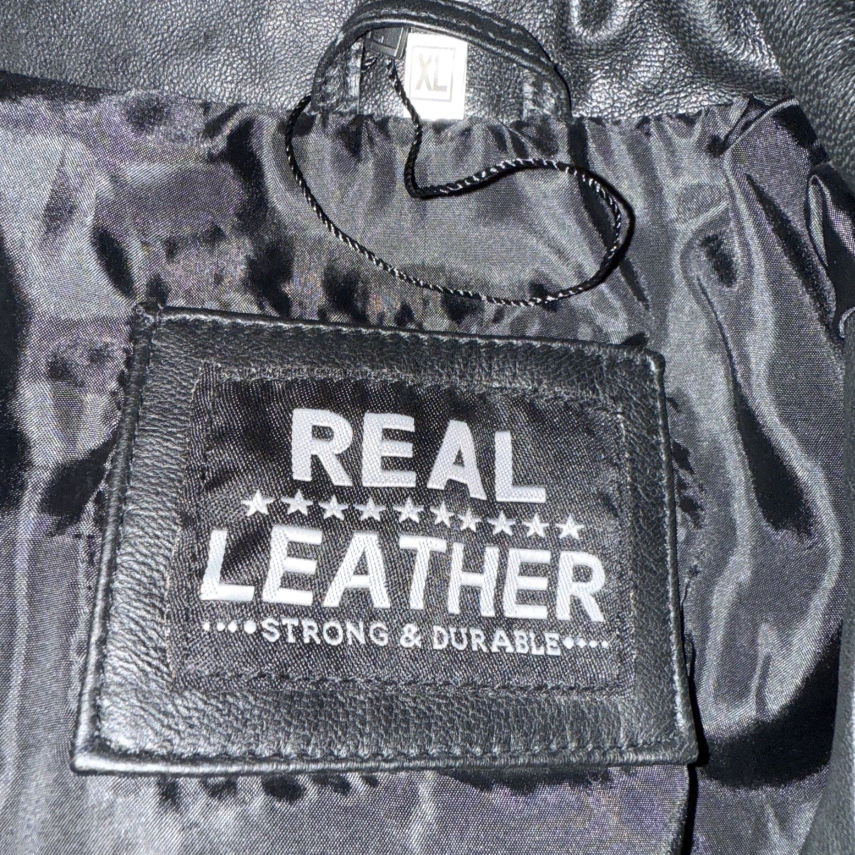 Vintage VINTAGE? No. Black Leather Jacket XL Men's Mid-Length Lightweight Soft Casual Coat with Pockets Zip Button Size US XL / EU 56 / 4 - 3 Thumbnail