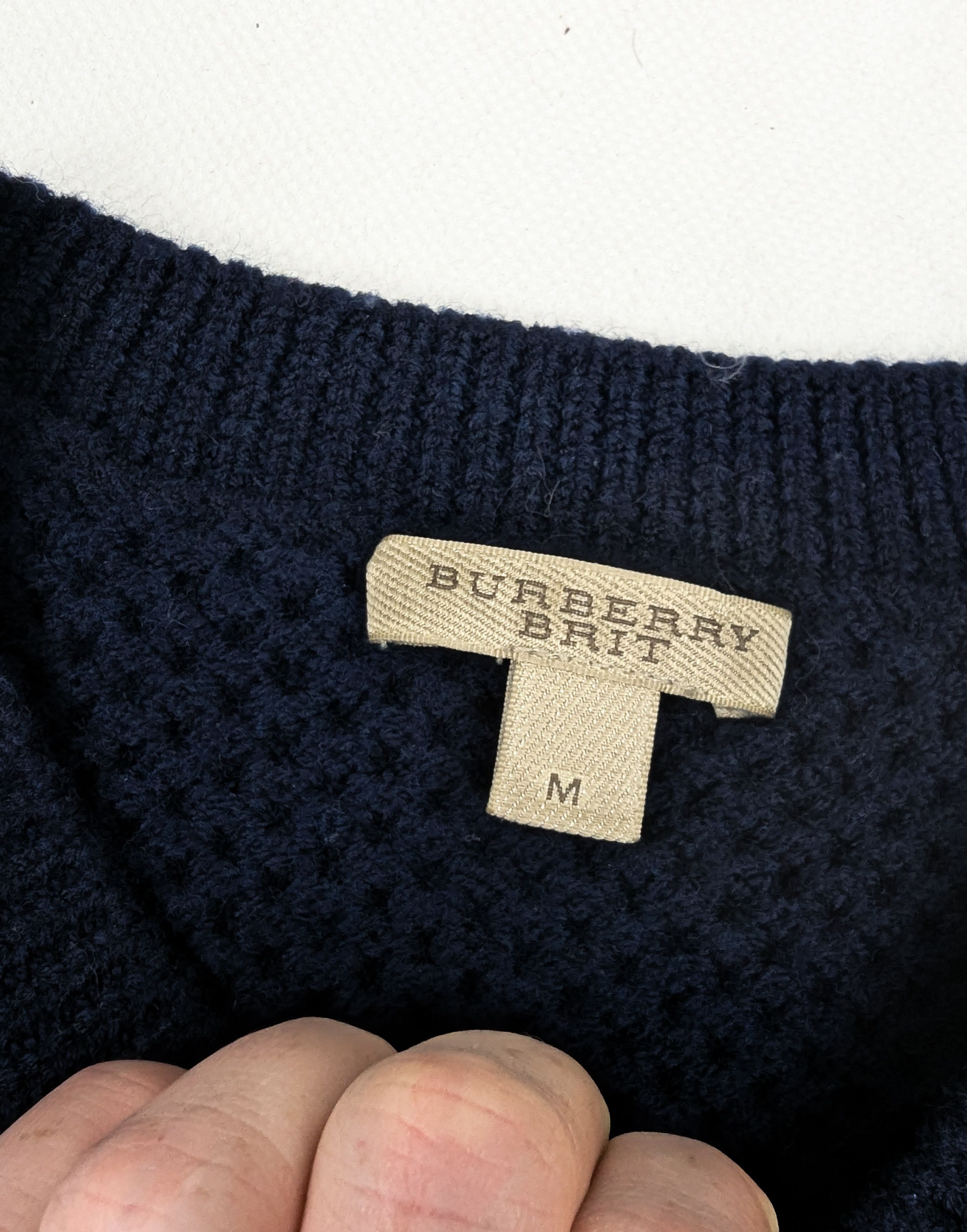 Burberry Burberry 100% extra merino wool heavy braid sweater jumper M Size US M / EU 48-50 / 2 - 3 Thumbnail