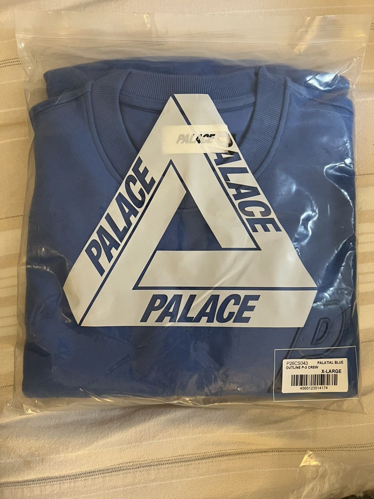 Palace PALACE OUTLINE P-3 CREW PALATIAL BLUE Crewneck Sweatshirt XL Size US XL / EU 56 / 4 - 4 Thumbnail