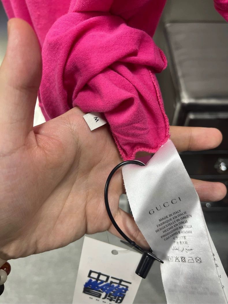 Gucci Gucci Pink Love Letter Short Sleeve TShirt-2506 Size US M / EU 48-50 / 2 - 3 Thumbnail