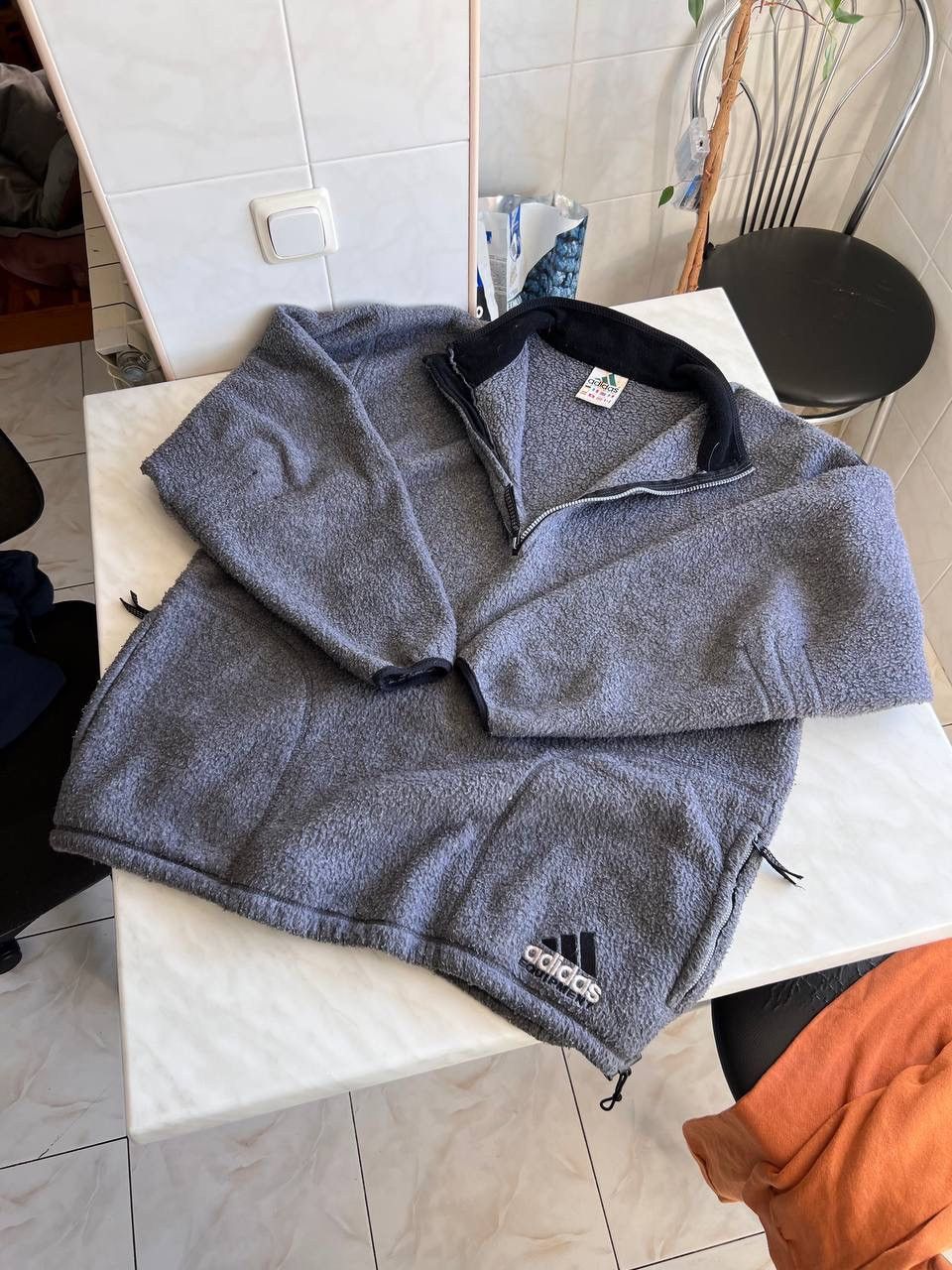 Adidas Vintage Adidas Equipment Fleece Light Jacket XL Gray 90s Zip Size US XL / EU 56 / 4 - 10 Thumbnail