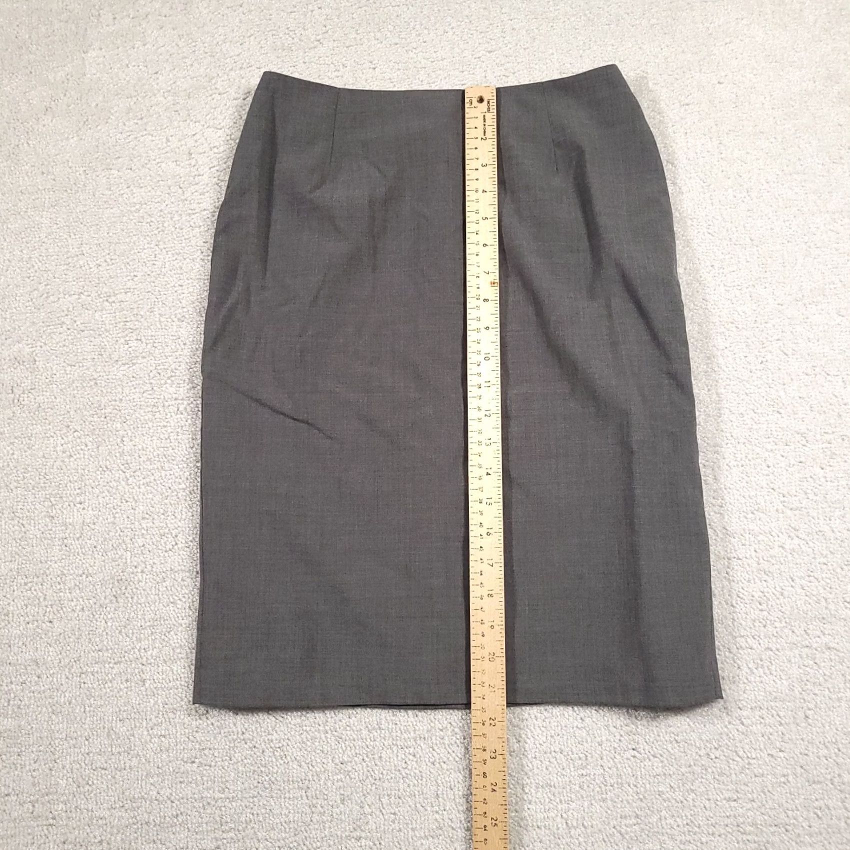 Vintage Bitten By Sarah Jessica Parker Pencil Skirt Women's 2 Gray Wool Blend Zip Size 26" / US 2 / IT 38 - 6 Thumbnail