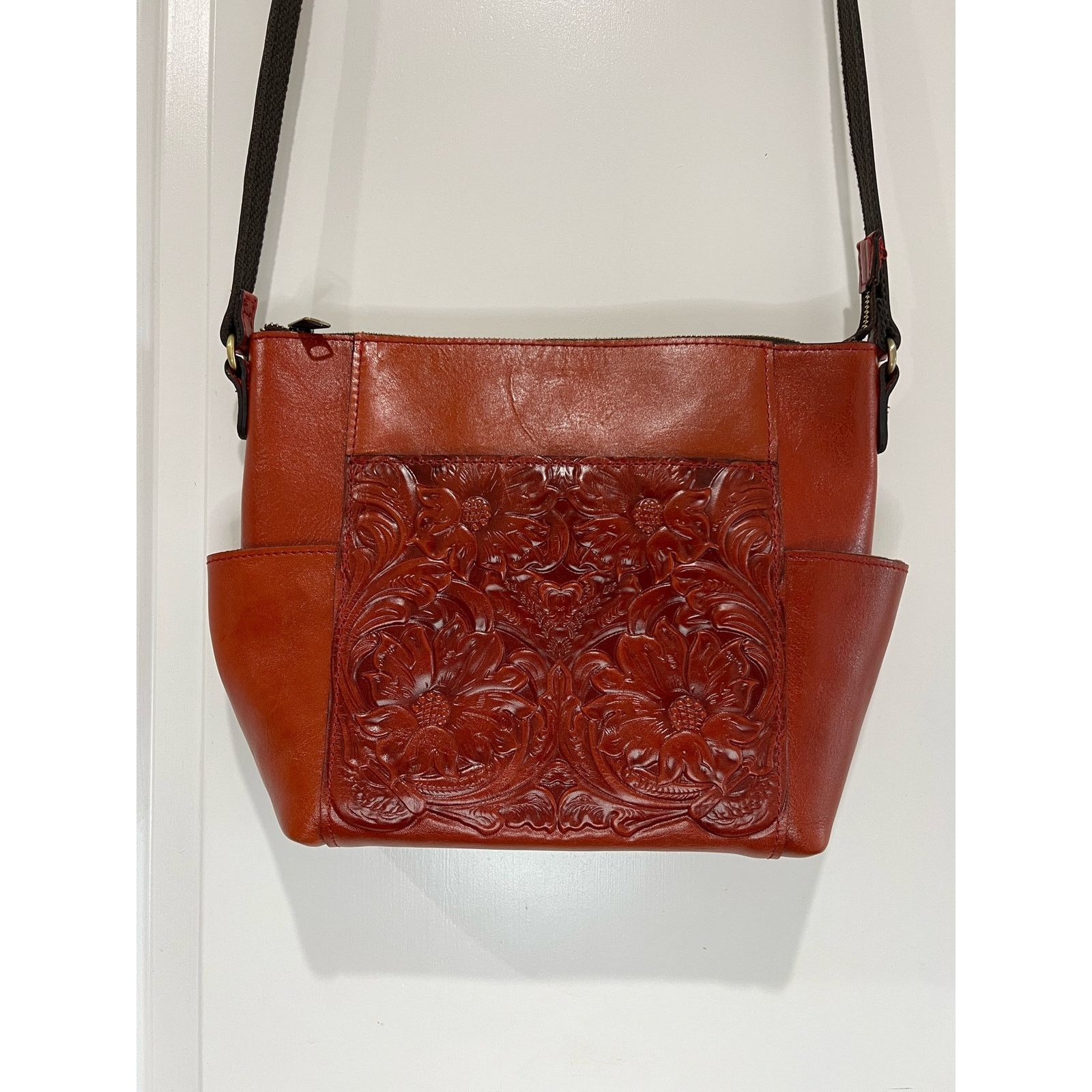 Patricia Nash Patricia Nash Aveley Leather Tooled Crossbody Tote Size ONE SIZE - 17 Thumbnail