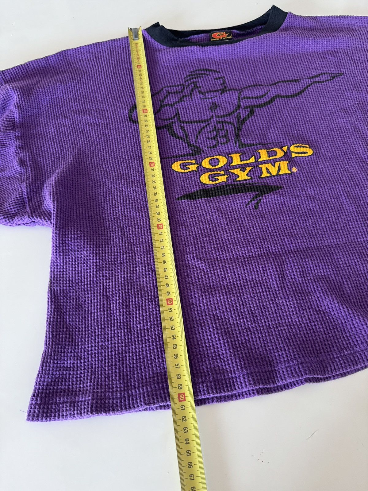 Vintage *RARE* GOLD’S GYM 80s VINTAGE BODYBUILDING THERMAL TEE Size US L / EU 52-54 / 3 - 7 Thumbnail