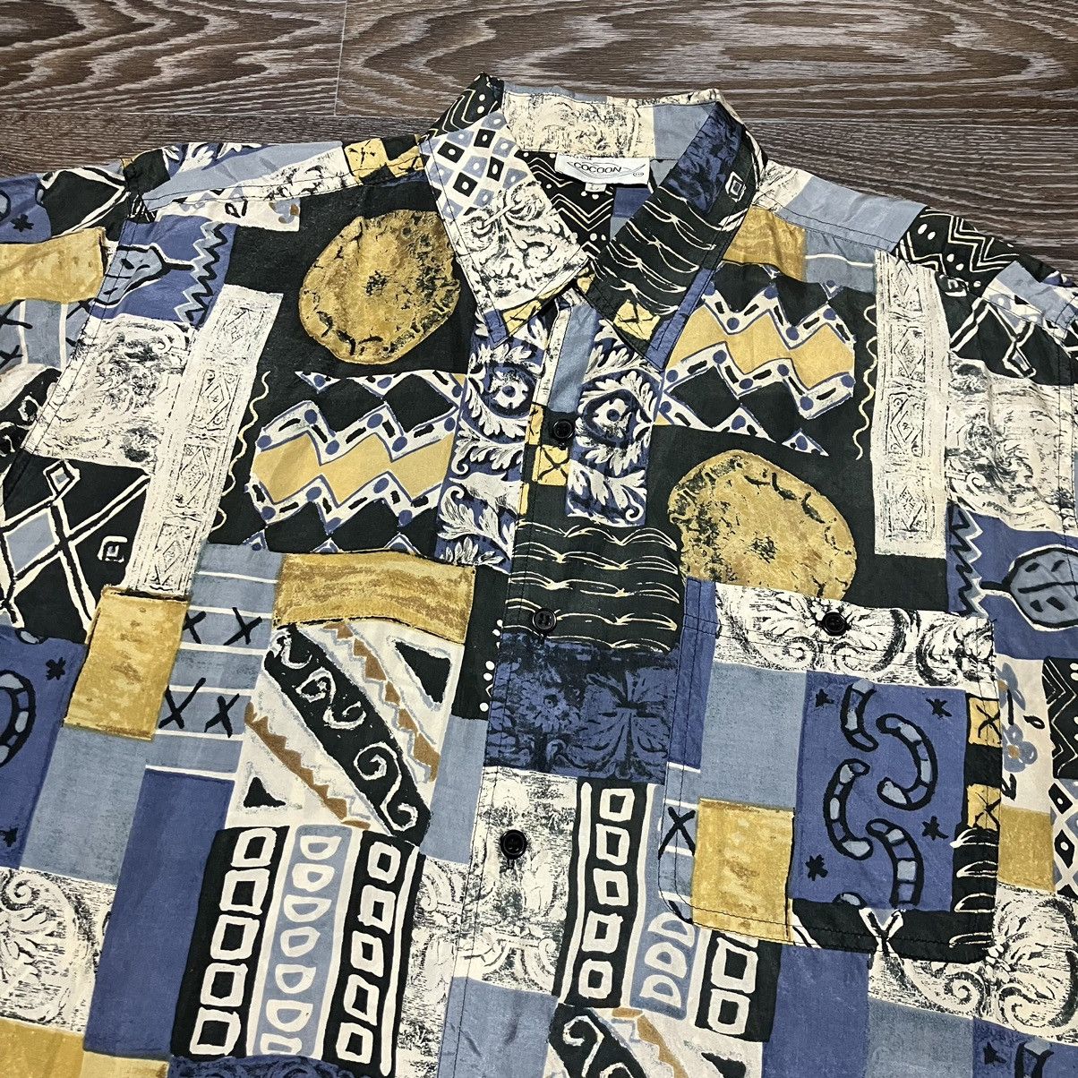 Vintage 90s Vintage COCOON 100% Pure Silk Relaxed Fit Hawaiian Shirt Size US L / EU 52-54 / 3 - 2 Thumbnail