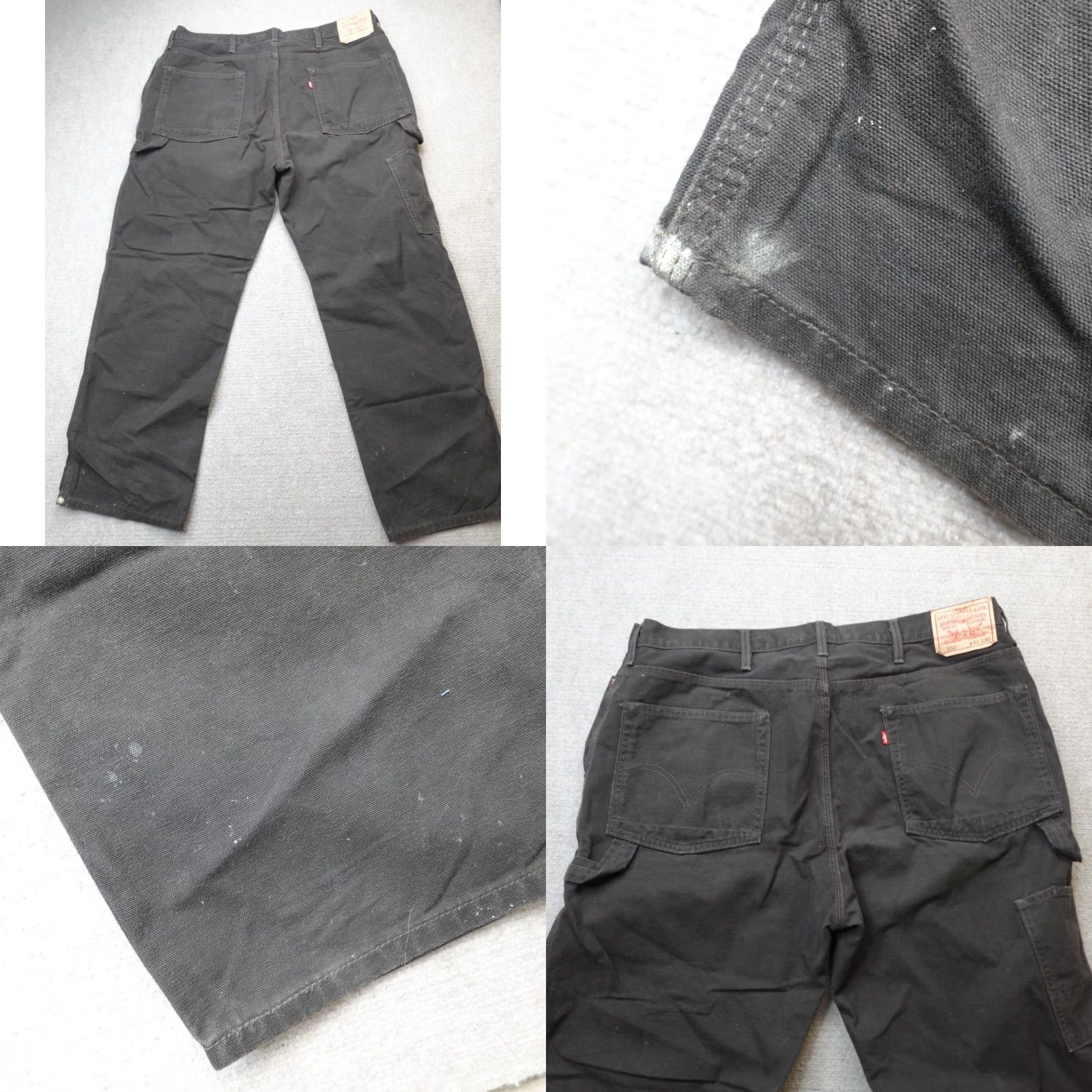 Levi's VINTAGE Levi's 550 Pants 42 x 30 Brown Double Knee Carpenter Relaxed Denim Canvas Jeans Men 42 Regular Brown 550 Carpenter Pants Mens 90s? Size US 42 / EU 58 - 9 Thumbnail