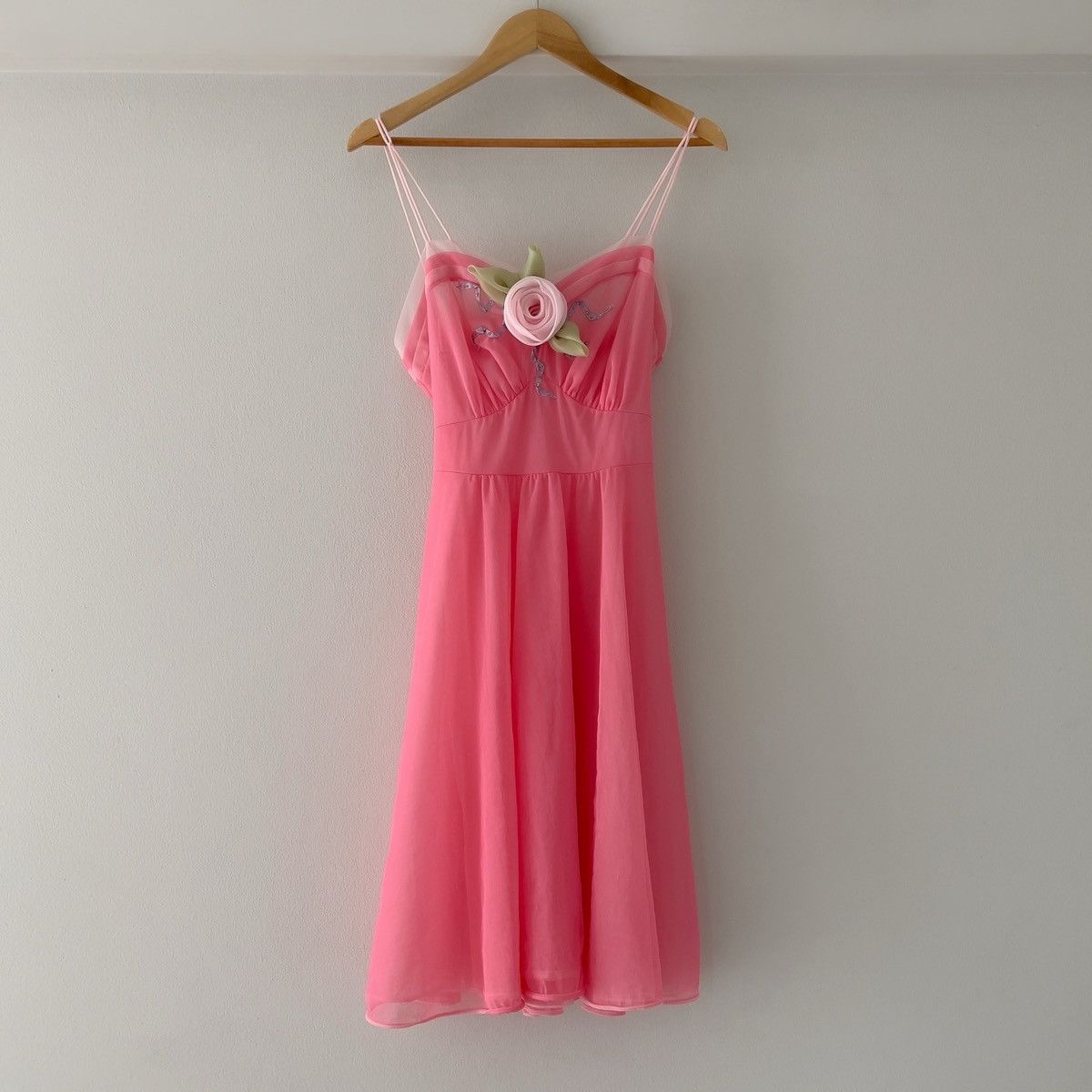 Vintage Vintage 1980s Pink Chiffon Semi-Sheer Nightgown (S–M) Size S / US 4 / IT 40 - 13 Thumbnail