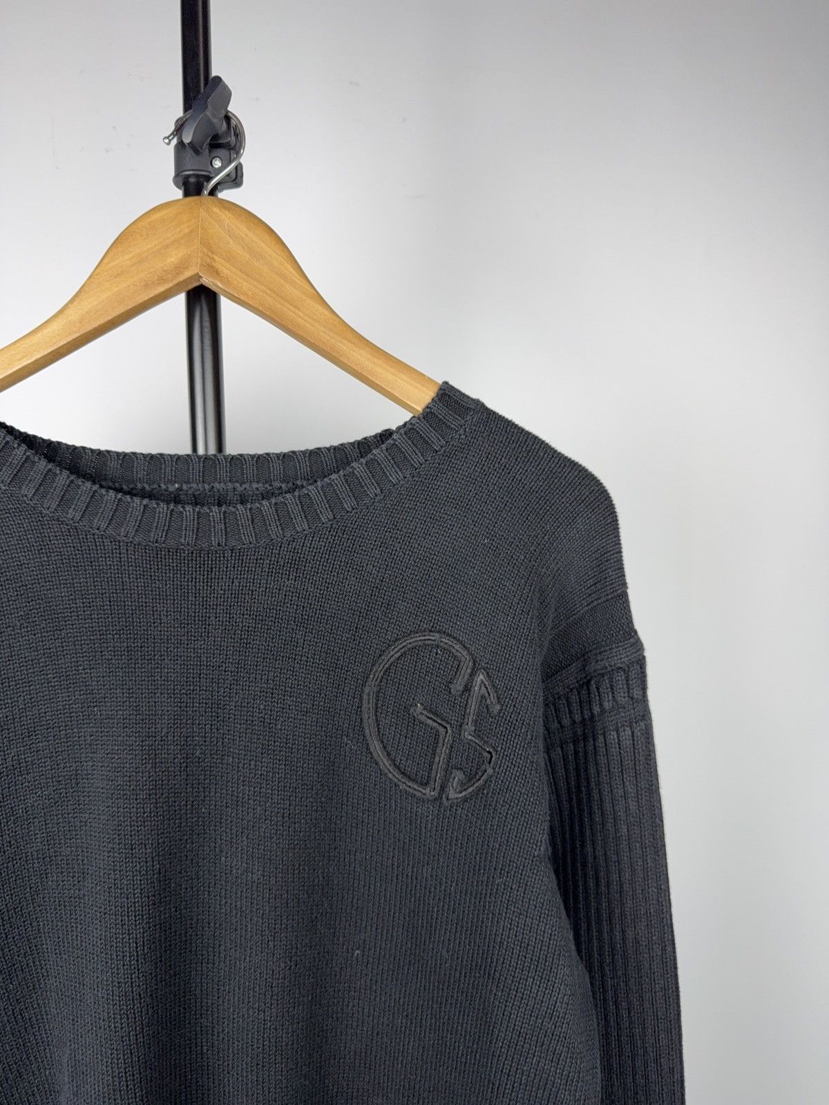 G-Star Avant Garde 00s G-Star RAW Black Knit Sweater Embossed Logo Size US XL / EU 56 / 4 - 3 Thumbnail