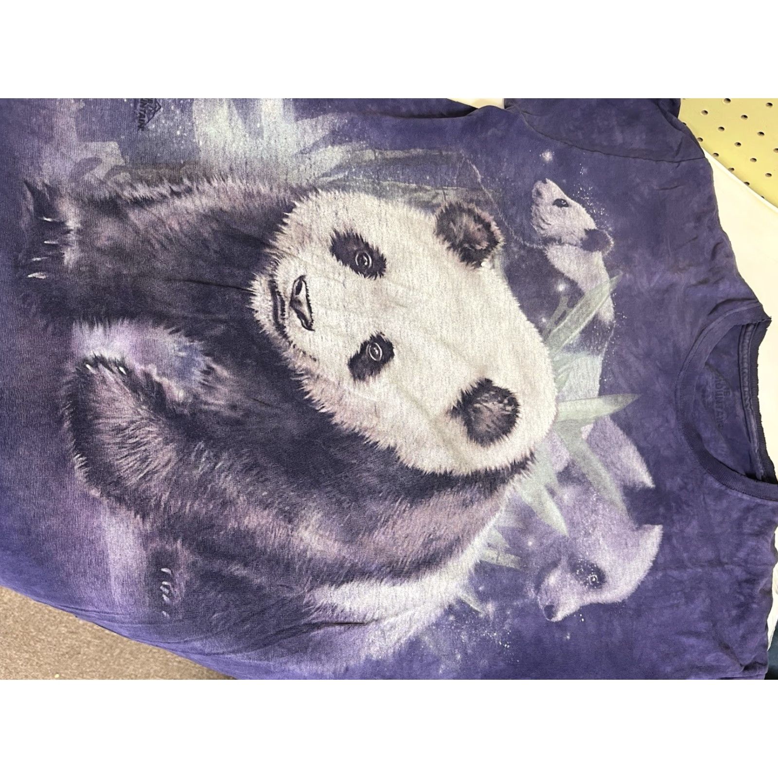 The Mountain VINTAGE The Mountain Panda Bears Shirt L Blue Tie Dye Nature Distressed Shirt Size US L / EU 52-54 / 3 - 3 Thumbnail