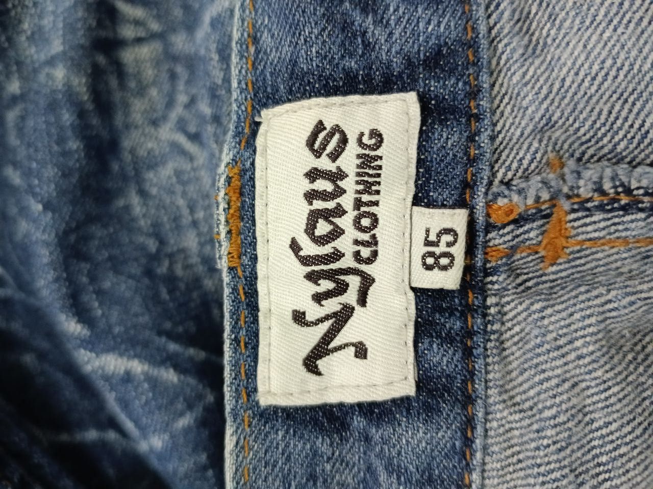 Japanese Brand SiCK DOUBLE WAIST NYLAUS DENIM PANTS Size US 31 - 9 Thumbnail