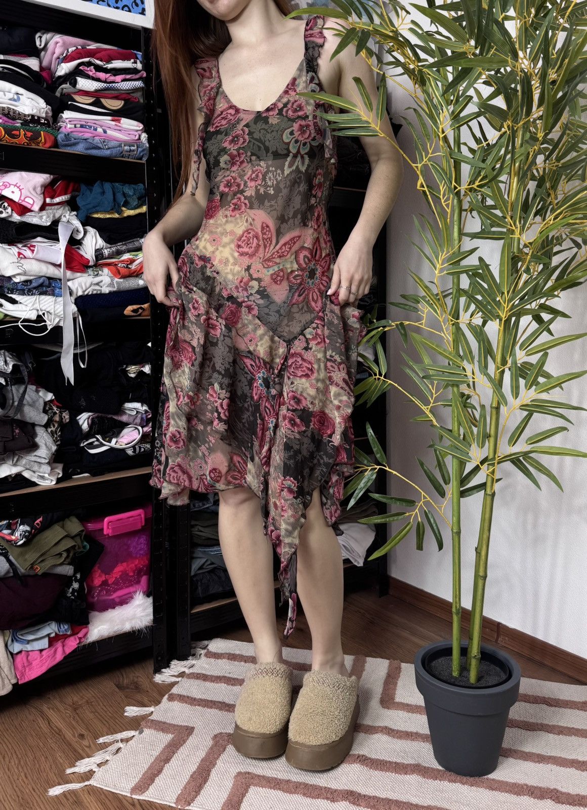 Japanese Brand JEAN PAUL GAULTIER STYLE RUCHES MESH DRESS Size S / US 4 / IT 40 - 3 Thumbnail