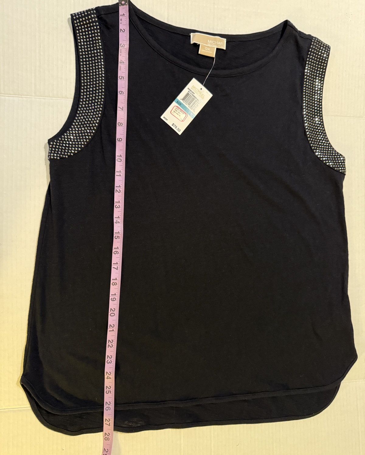 Michael Kors Michael Michael Kors Women Lot of 2 Black Tops New w Tags Size ONE SIZE - 14 Thumbnail