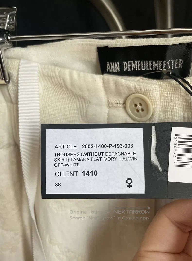 Ann Demeulemeester Ann Demeulemeester 38 jacquard women's pants Size 29" - 6 Thumbnail