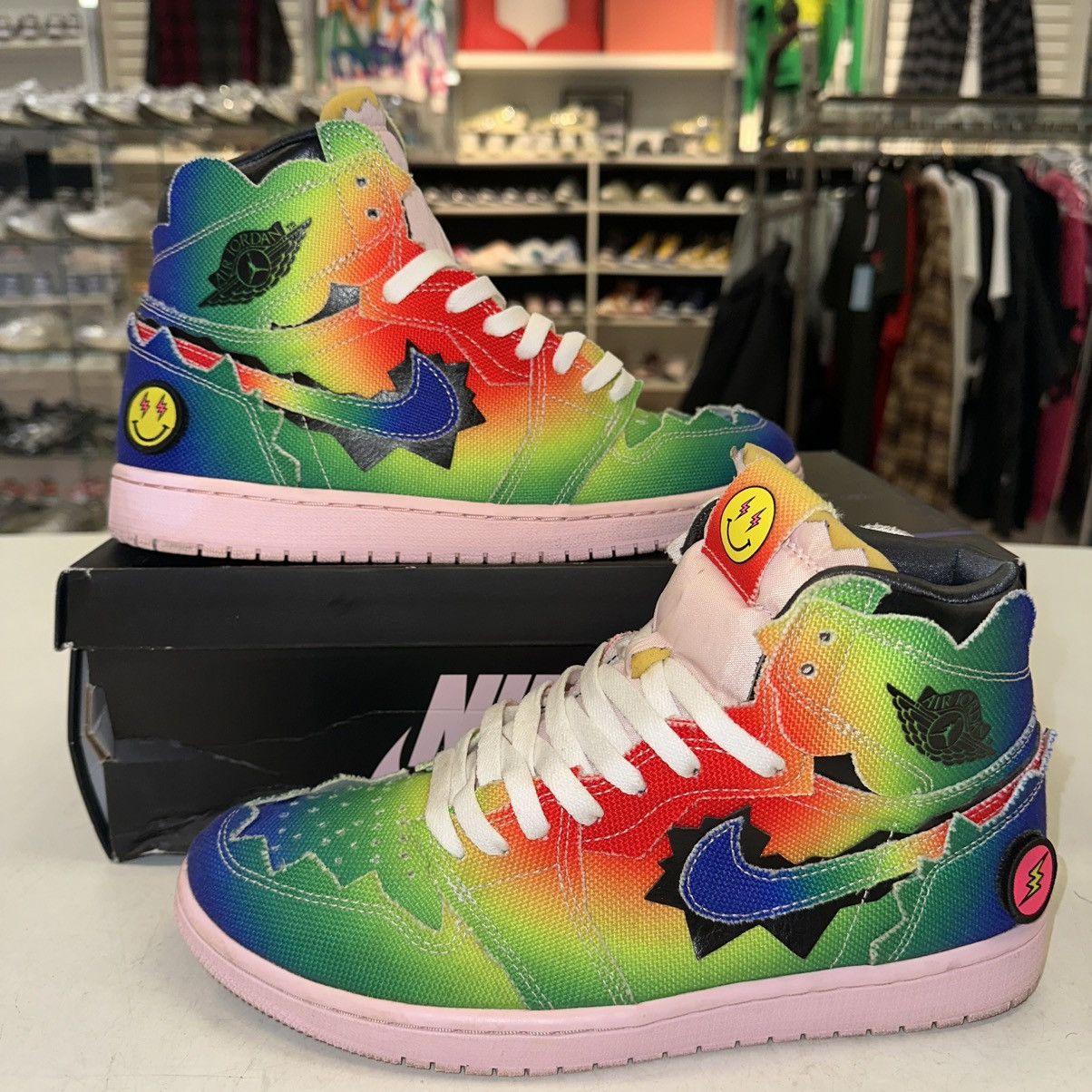 Tie Dye Air Jordan X Balvin Size 10 Jordan Retro OG High X J