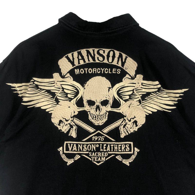 Vanson Leathers × Vintage Vintage Vanson Motorcycles Polo Shirt Big Embroidered Logo Size US XXL / EU 58 / 5 - 5 Thumbnail
