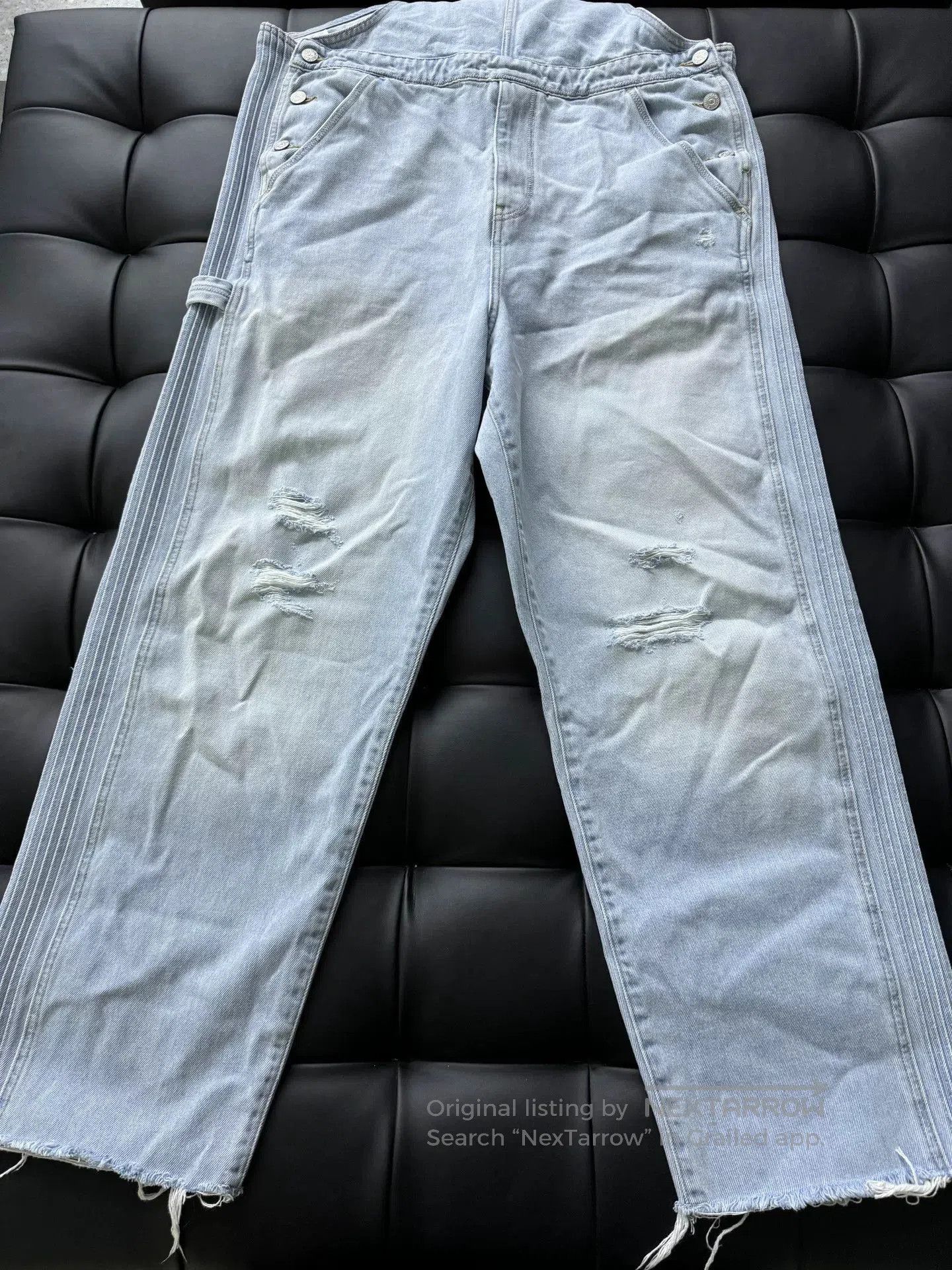 ERL ERL Denim Overalls with Distressed Detail. Size US 26 / EU 42 - 4 Thumbnail