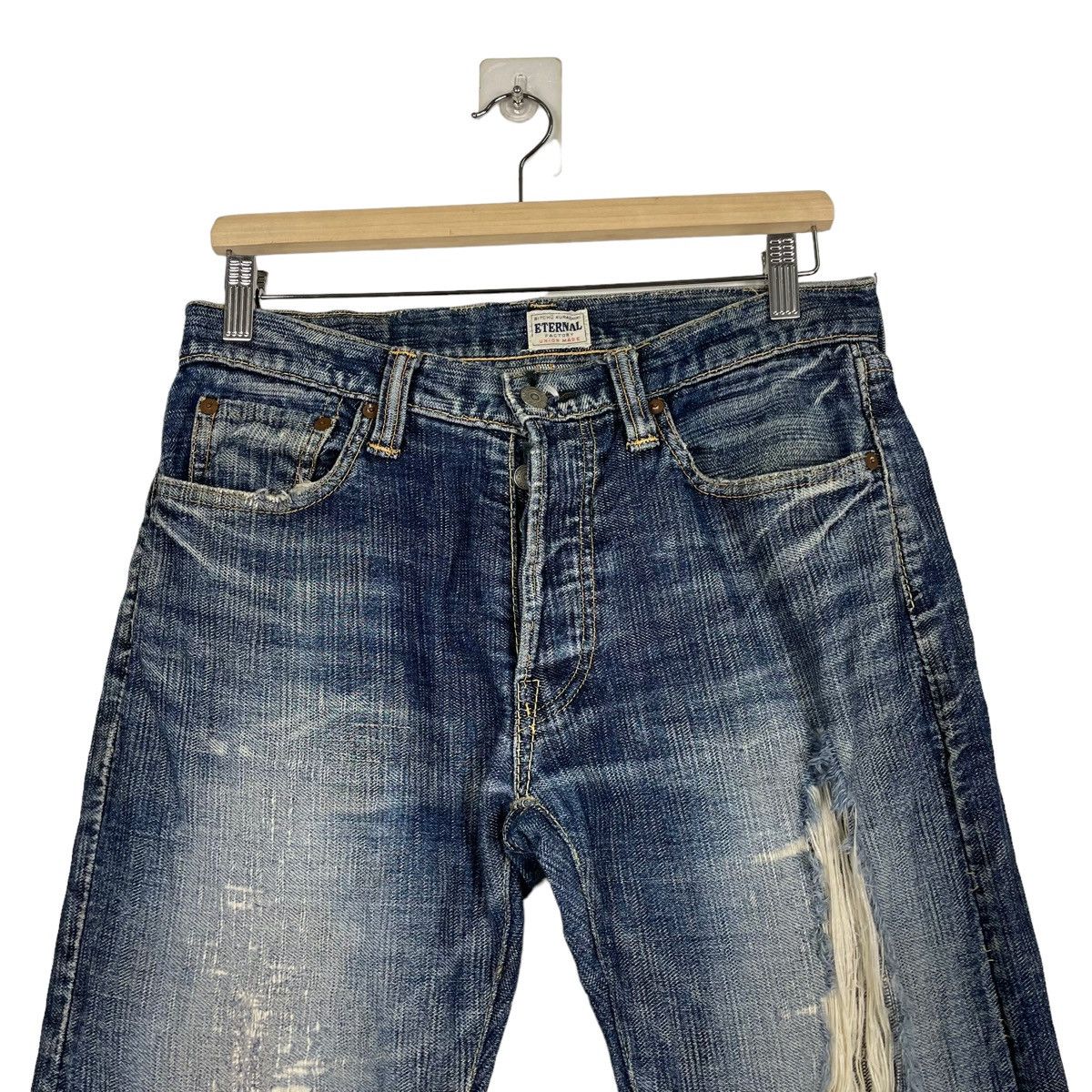 Eternal × Kapital 💥ETERNAL JAPAN BAMBOO SELVEDGE DISTRESSED JEAN Size US 30 / EU 46 - 4 Thumbnail