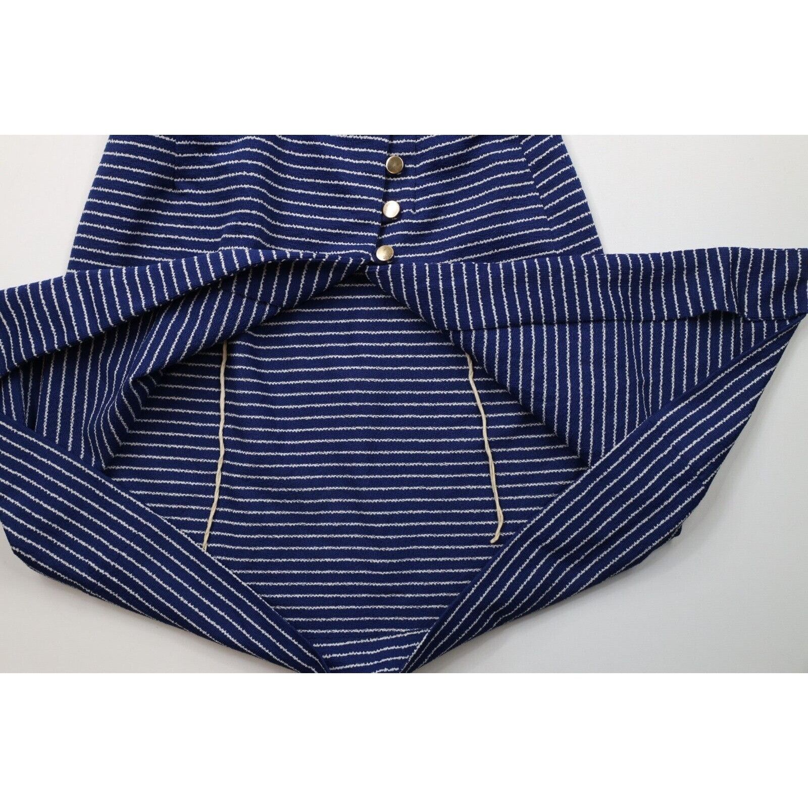 Vintage Vintage 60s 70s Streetwear Striped Knit Button Skirt Size 26" / US 2 / IT 38 - 6 Thumbnail