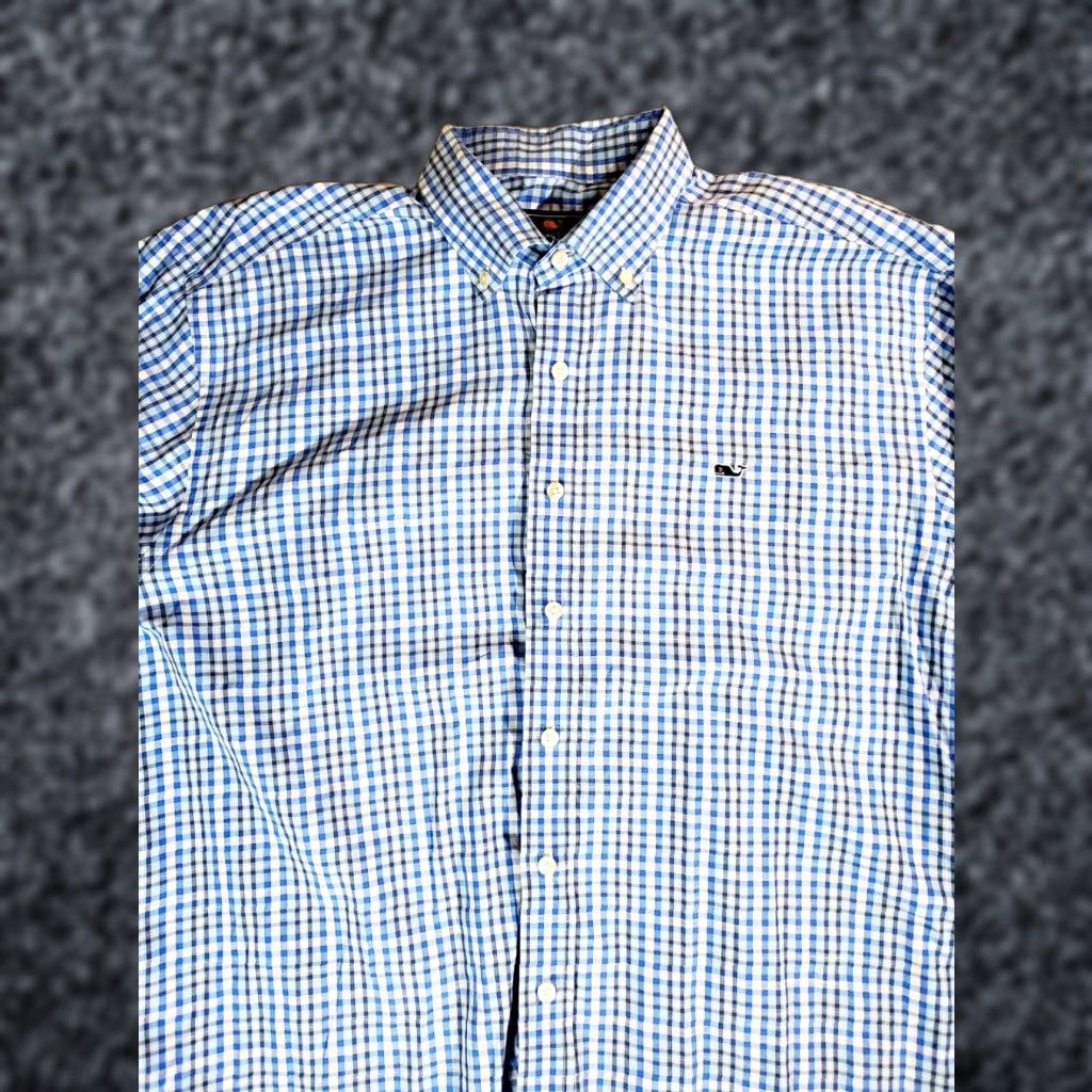 Vineyard Vines Vineyard Vines Signature Mens Light Blue Button Up Whale Shirt XL Size US XL / EU 56 / 4 - 1 Thumbnail
